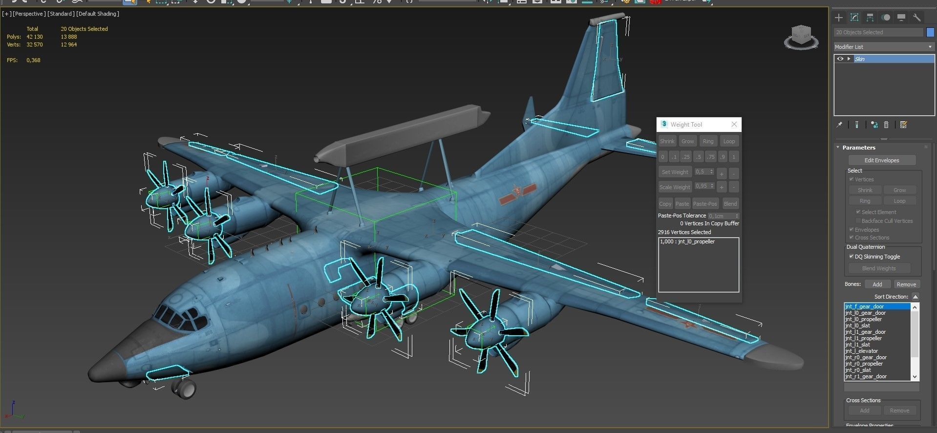 Shaanxi KJ-200  AEW C Aircraft Low-poly 3D model_1