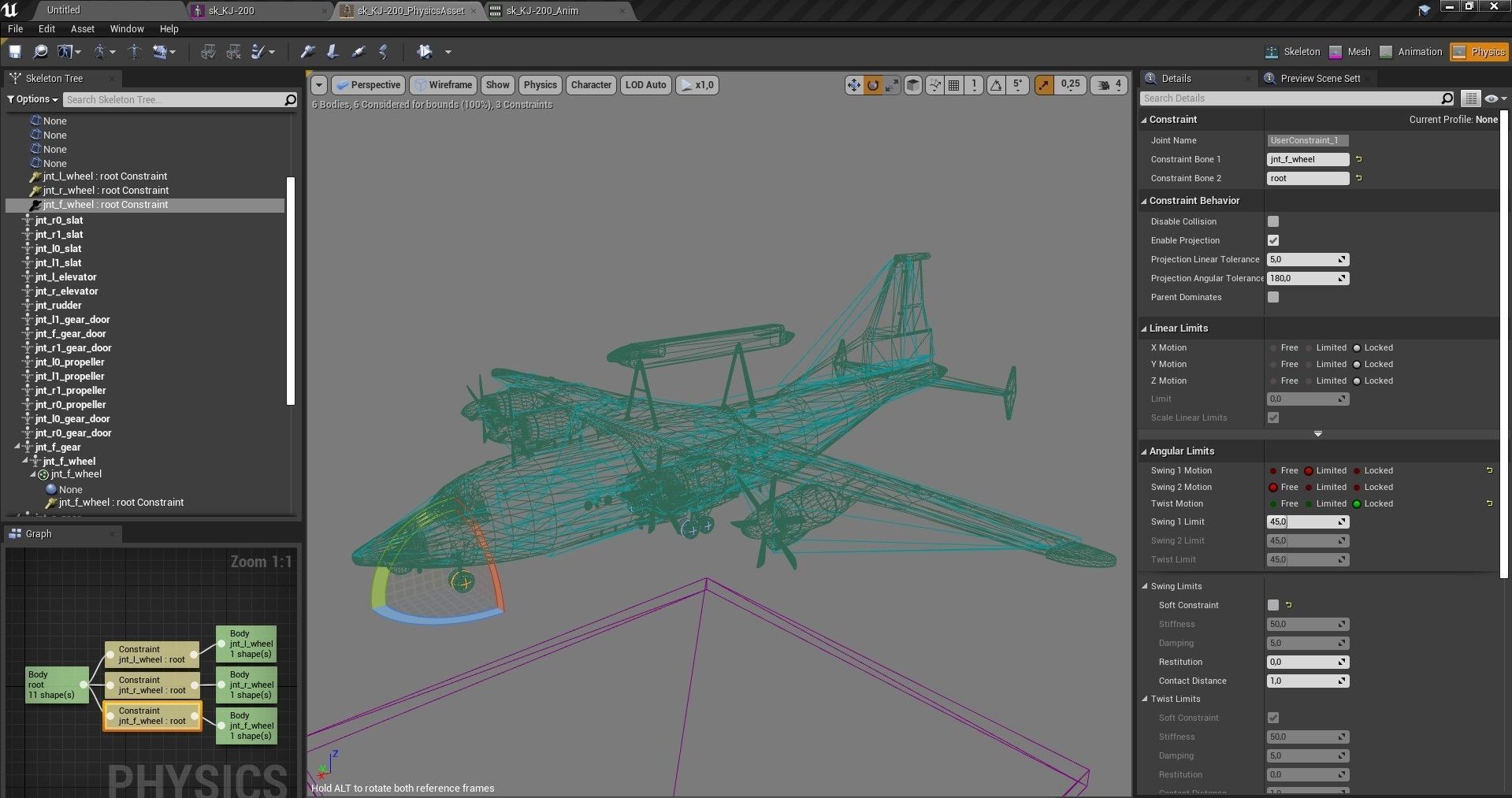 Shaanxi KJ-200  AEW C Aircraft Low-poly 3D model_11