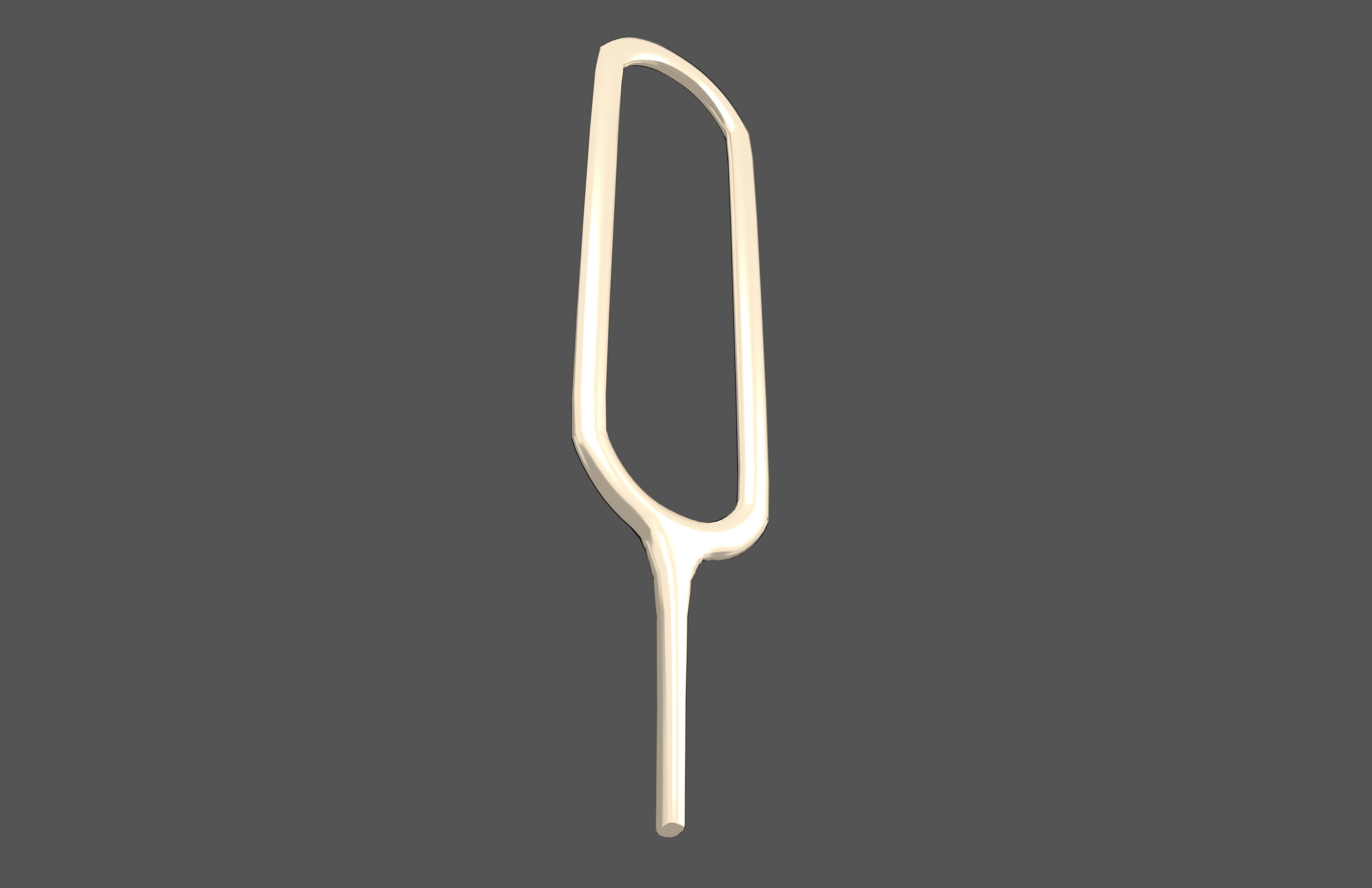 Sim Card Eject Pin v2 002 Low-poly 3D model_3