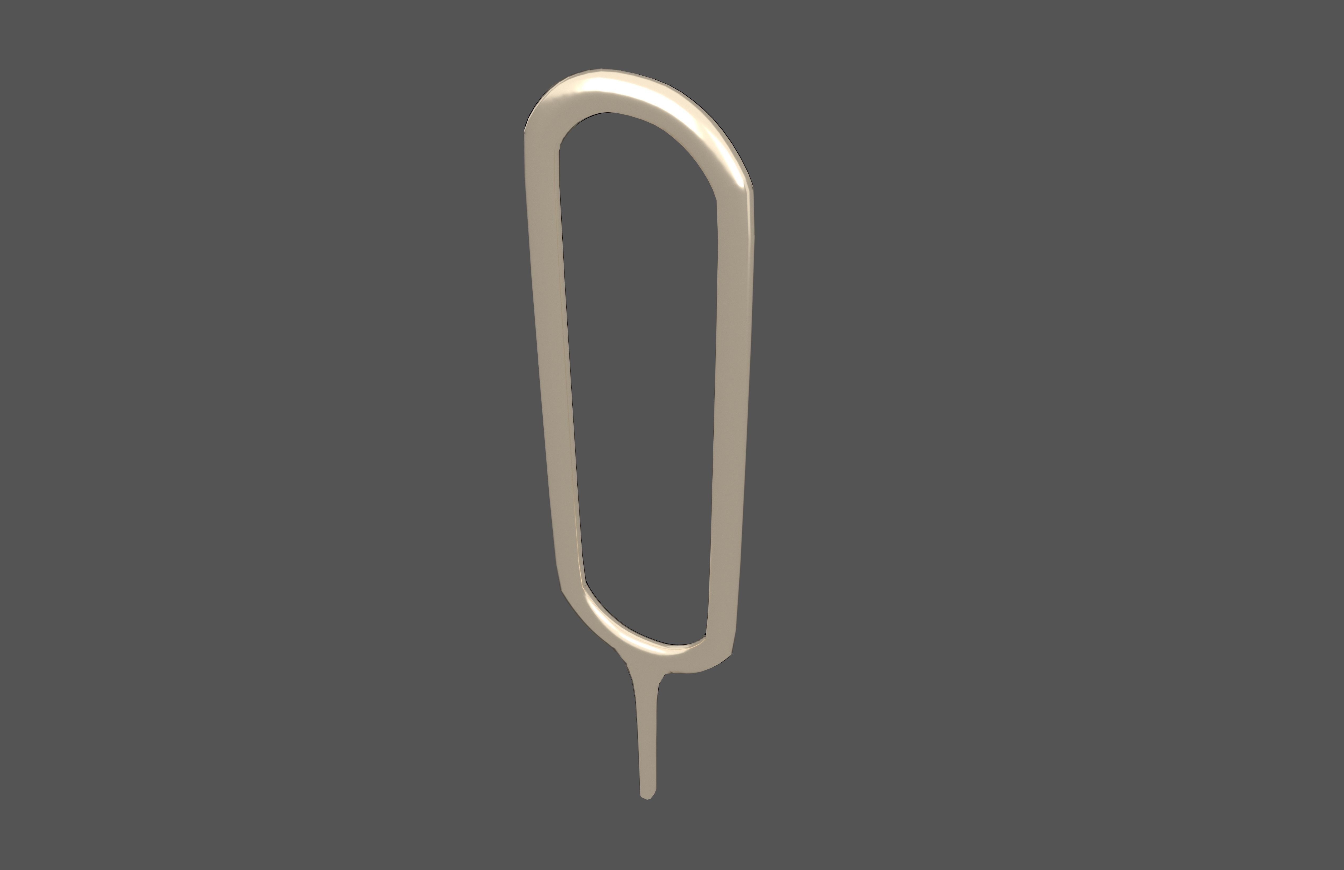 Sim Card Eject Pin v2 002 Low-poly 3D model_2