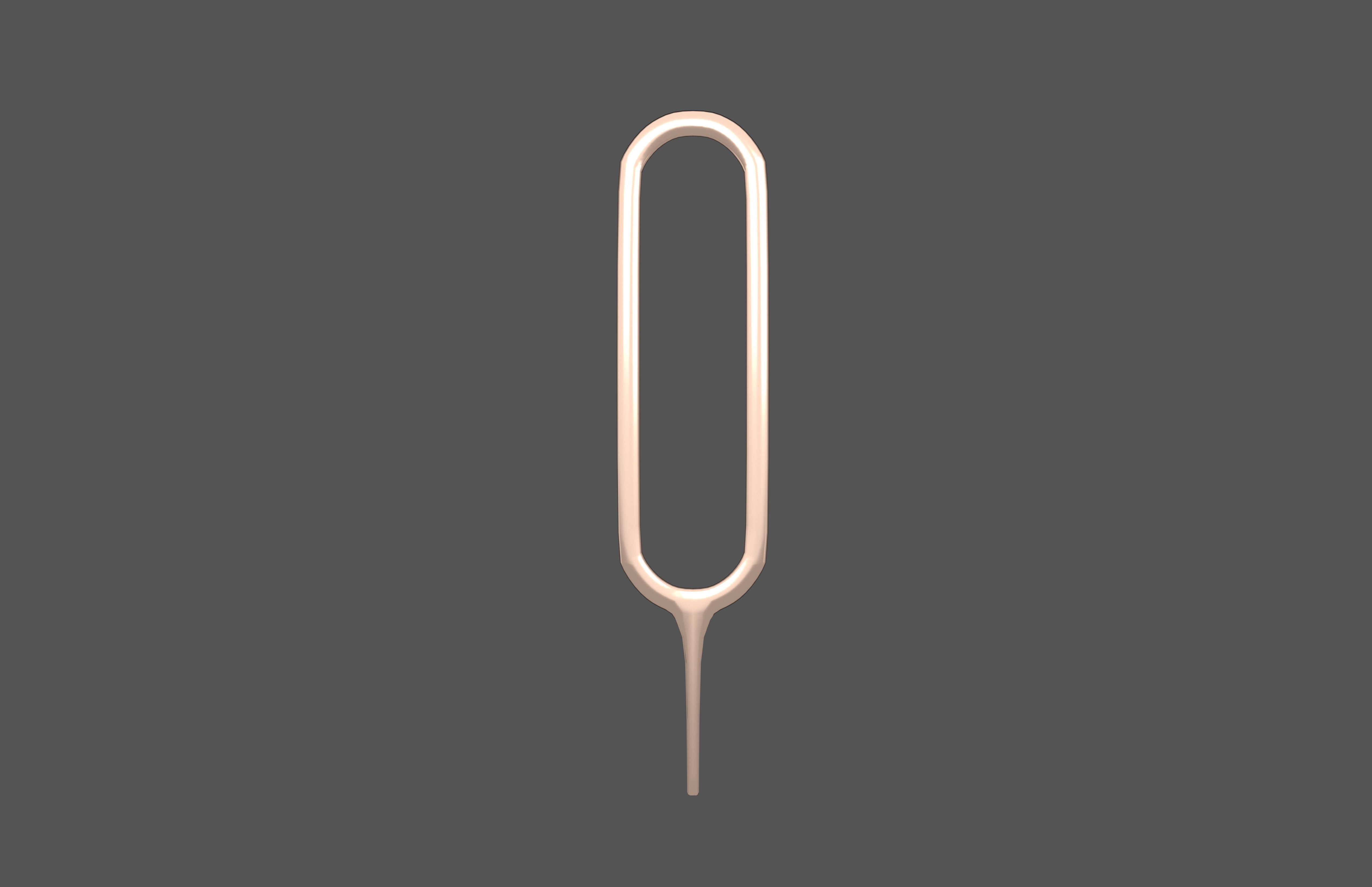 Sim Card Eject Pin v2 003 Low-poly 3D model_1
