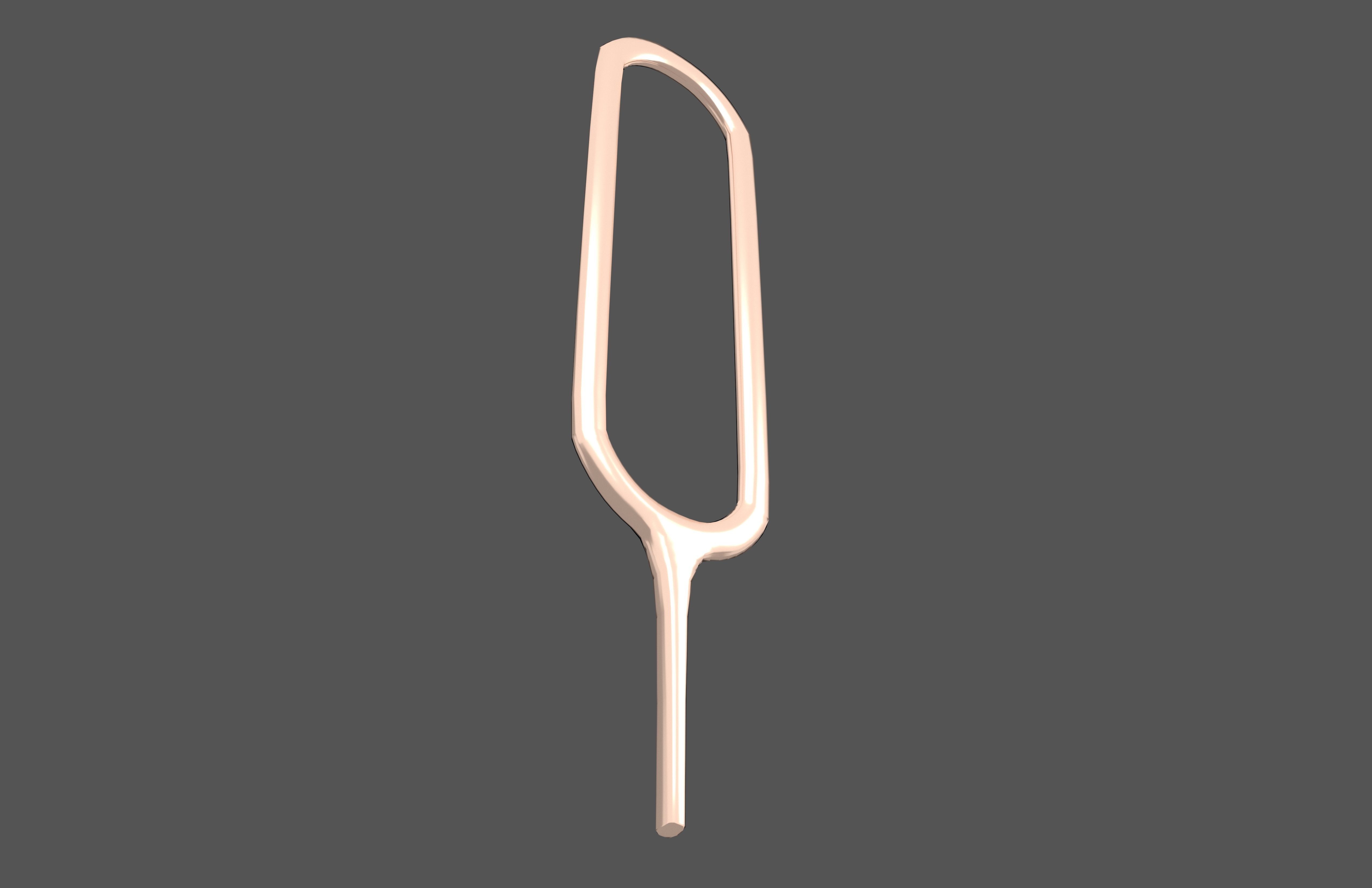 Sim Card Eject Pin v2 003 Low-poly 3D model_3