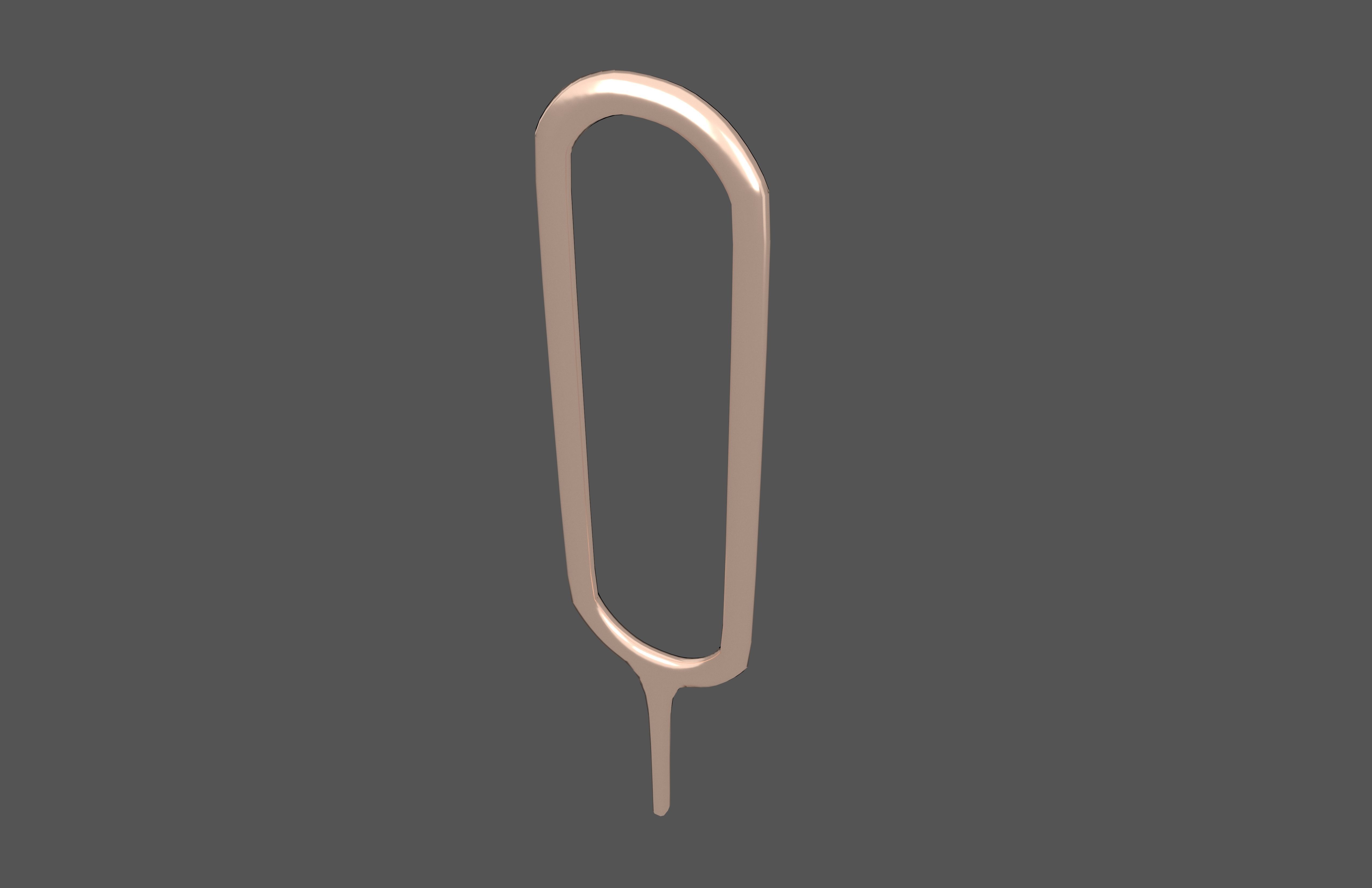 Sim Card Eject Pin v2 003 Low-poly 3D model_2