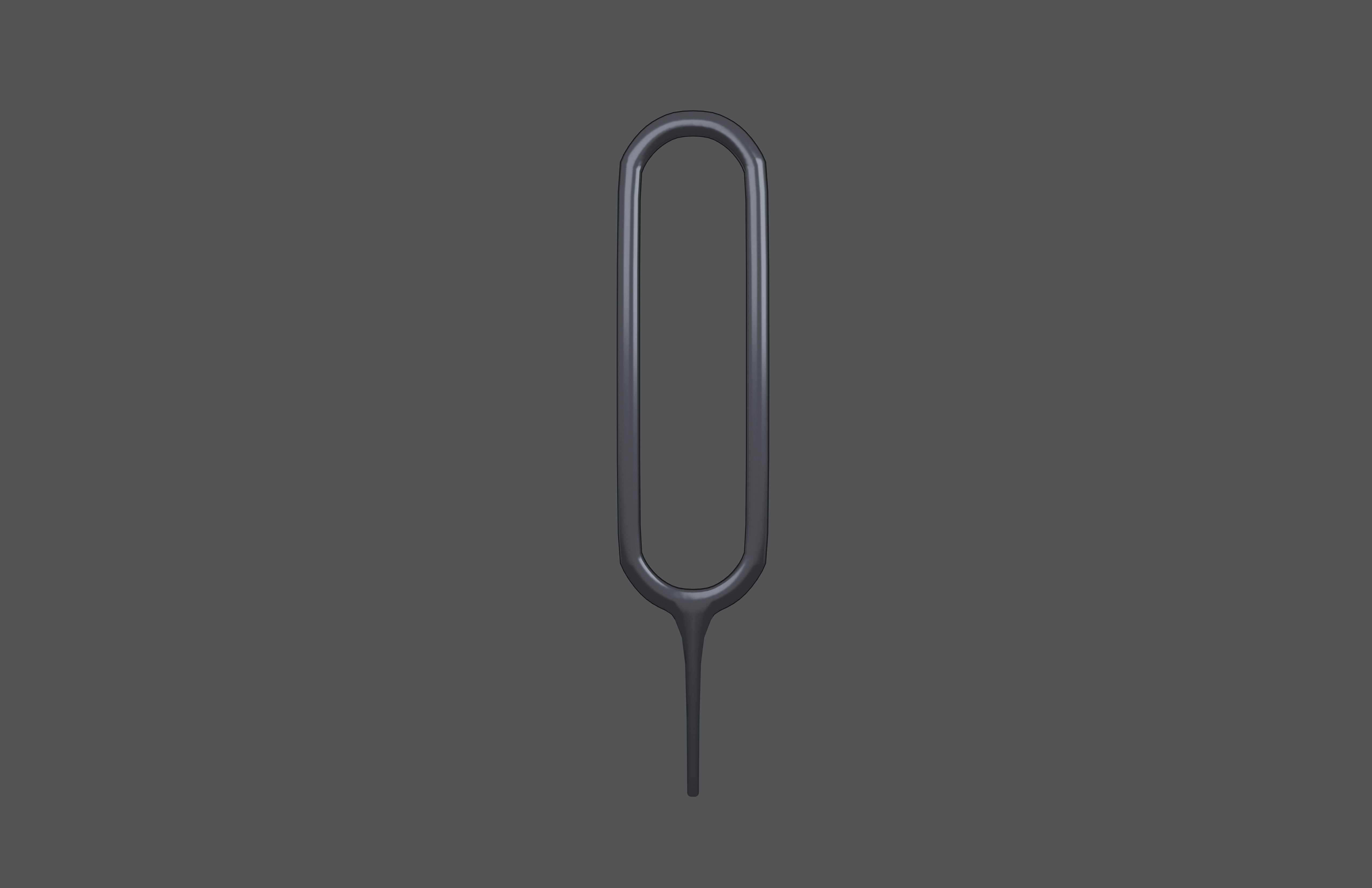 Sim Card Eject Pin v2 004 Low-poly 3D model_1