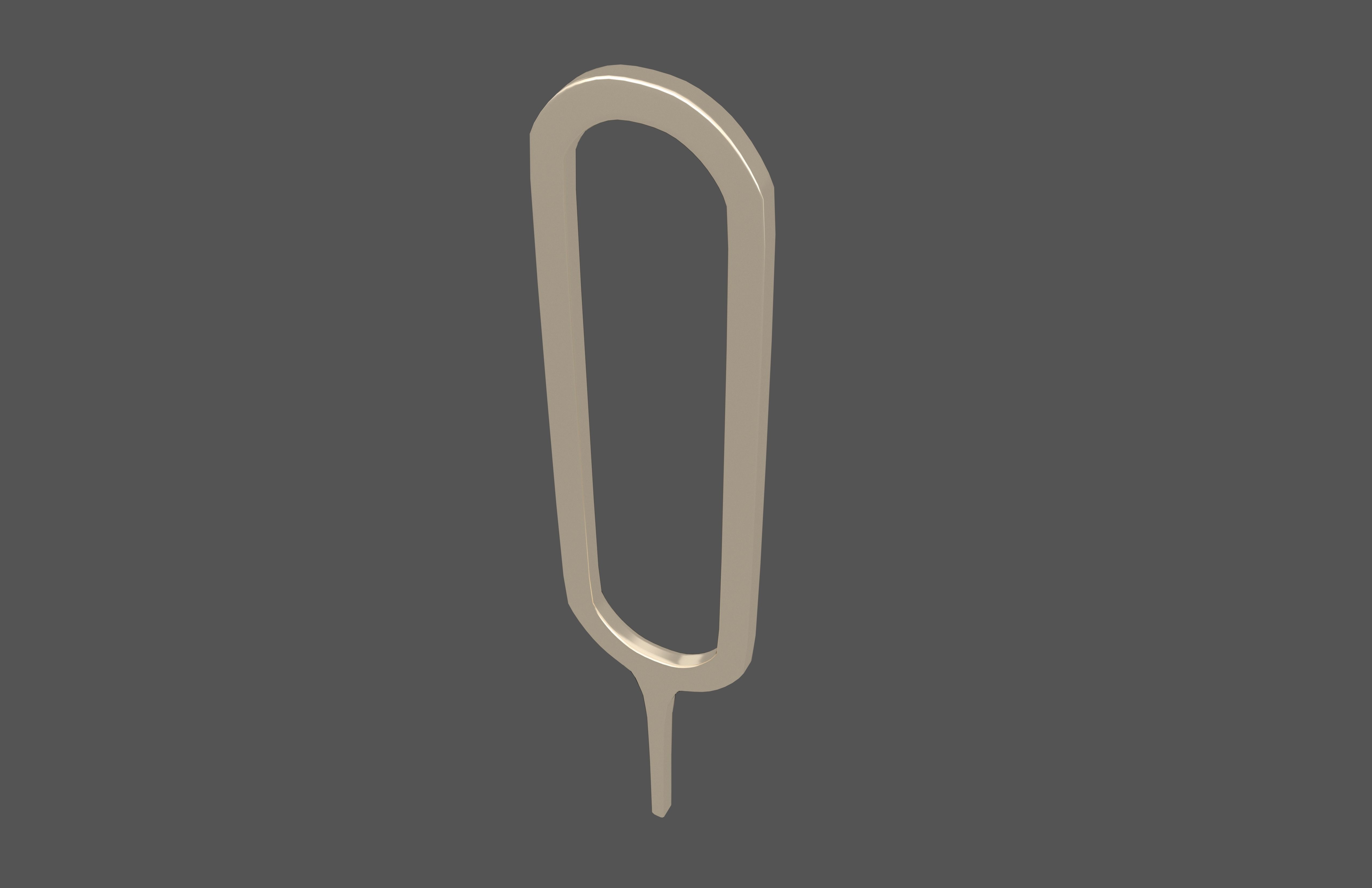 Sim Card Eject Pin v3 002 Low-poly 3D model_2
