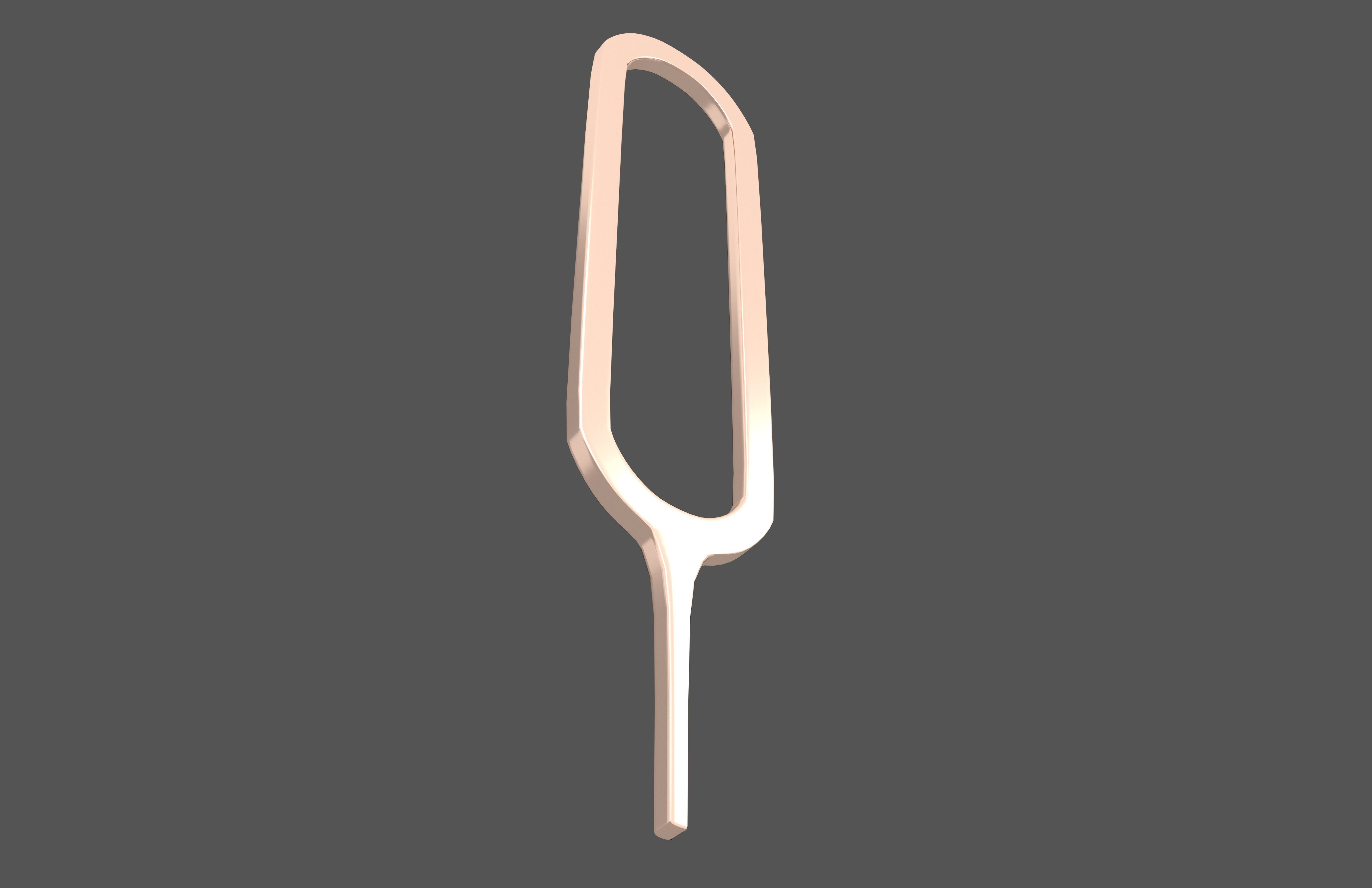 Sim Card Eject Pin v3 003 Low-poly 3D model_3