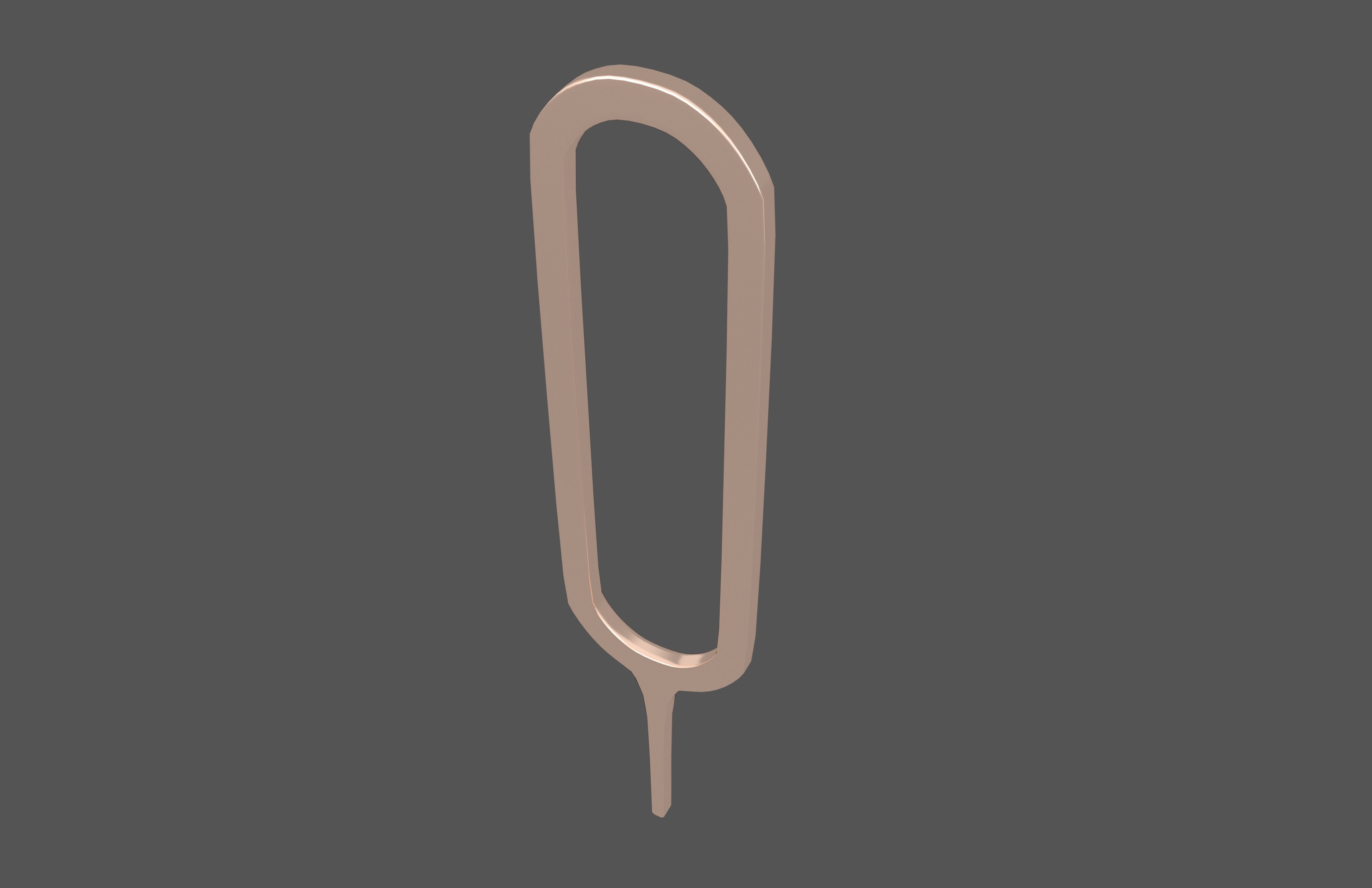 Sim Card Eject Pin v3 003 Low-poly 3D model_2
