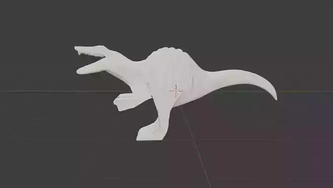 Spinosaurs Half-Modeled model for practice modelling