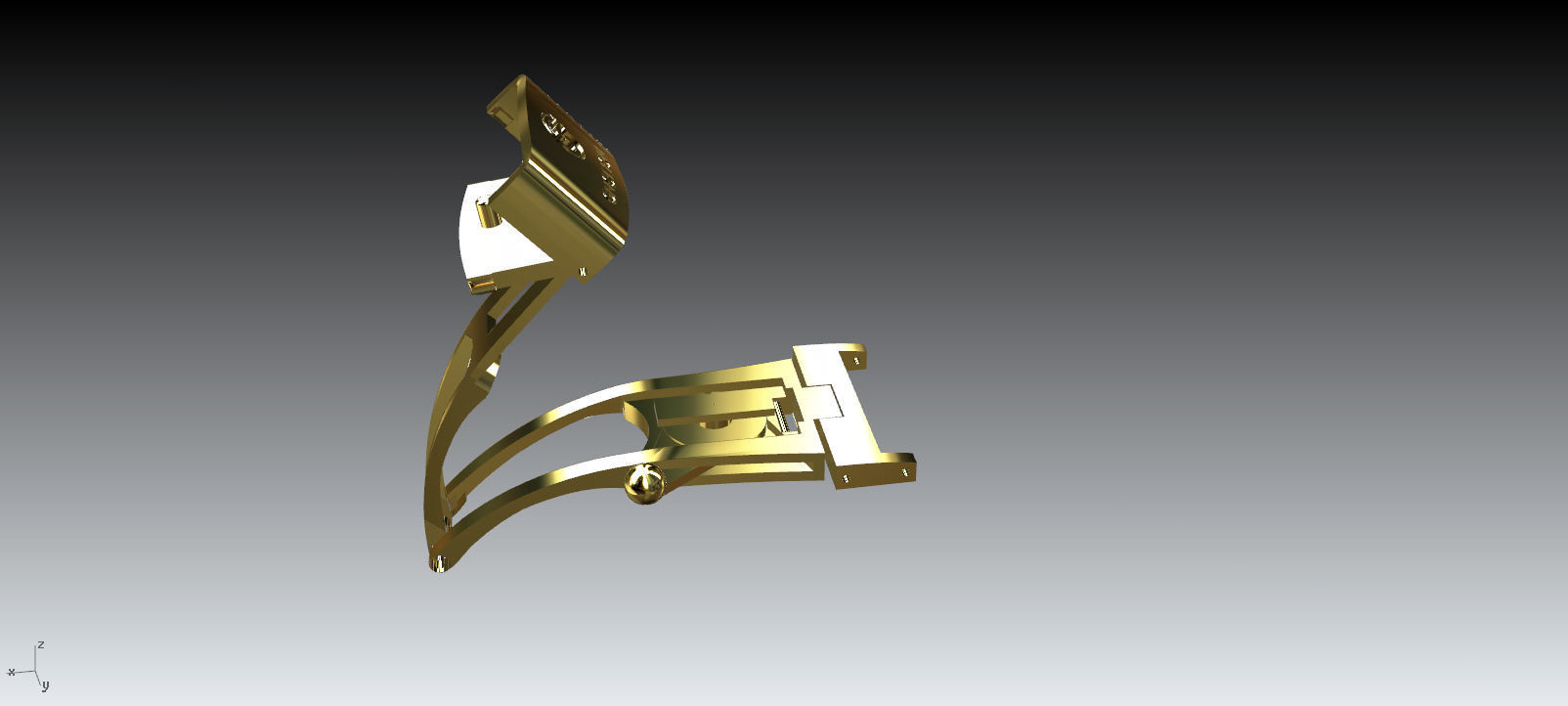 folding clasp 3D print model_1