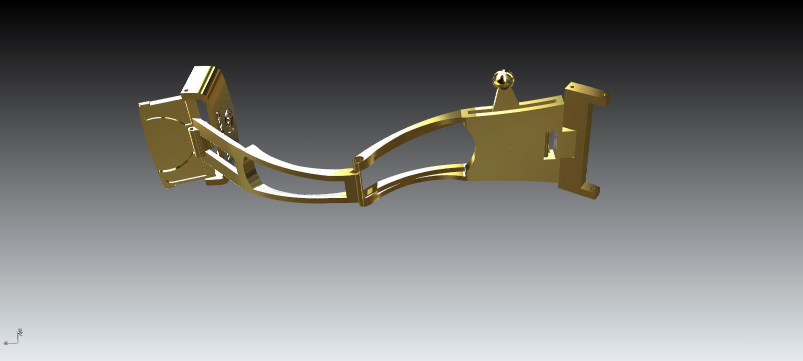 folding clasp 3D print model_3