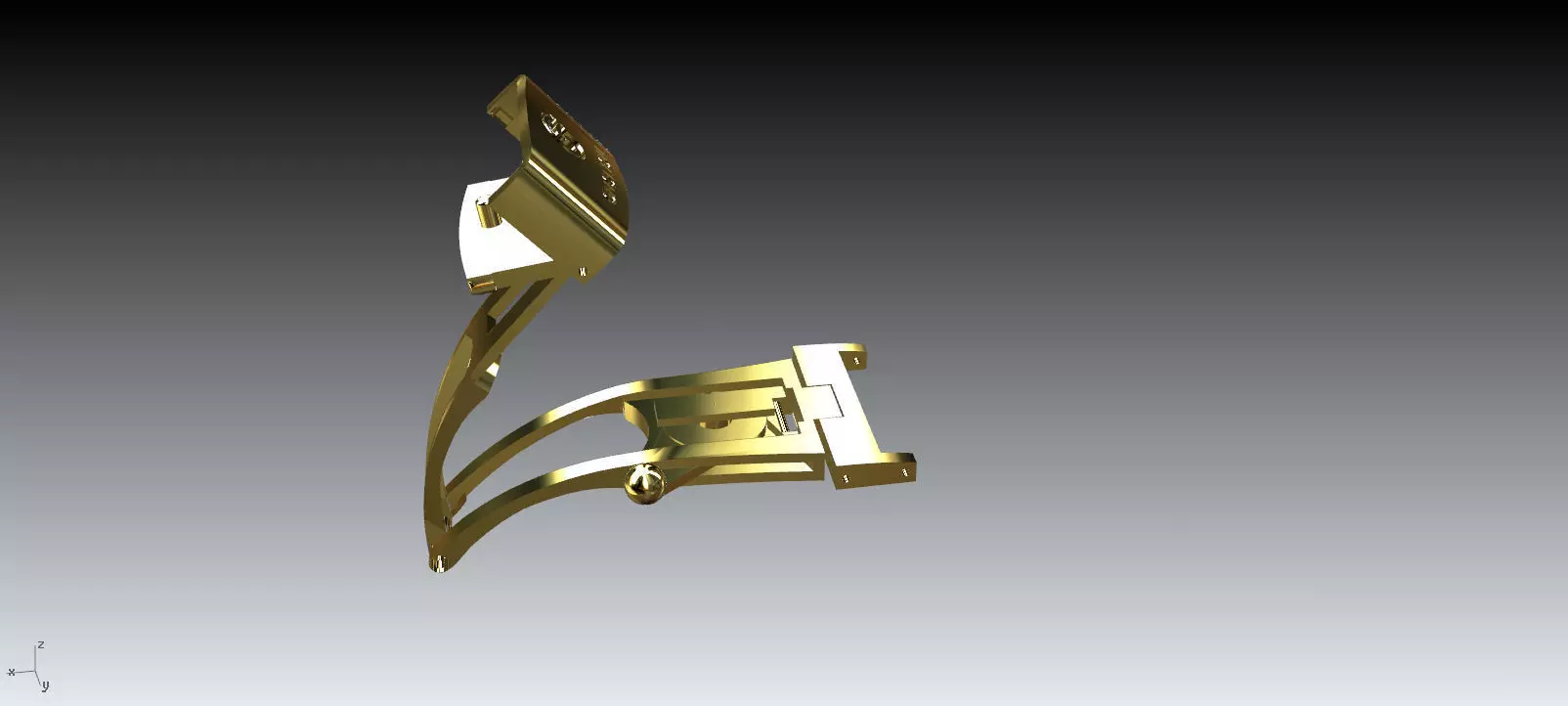 folding clasp 3D print model_0