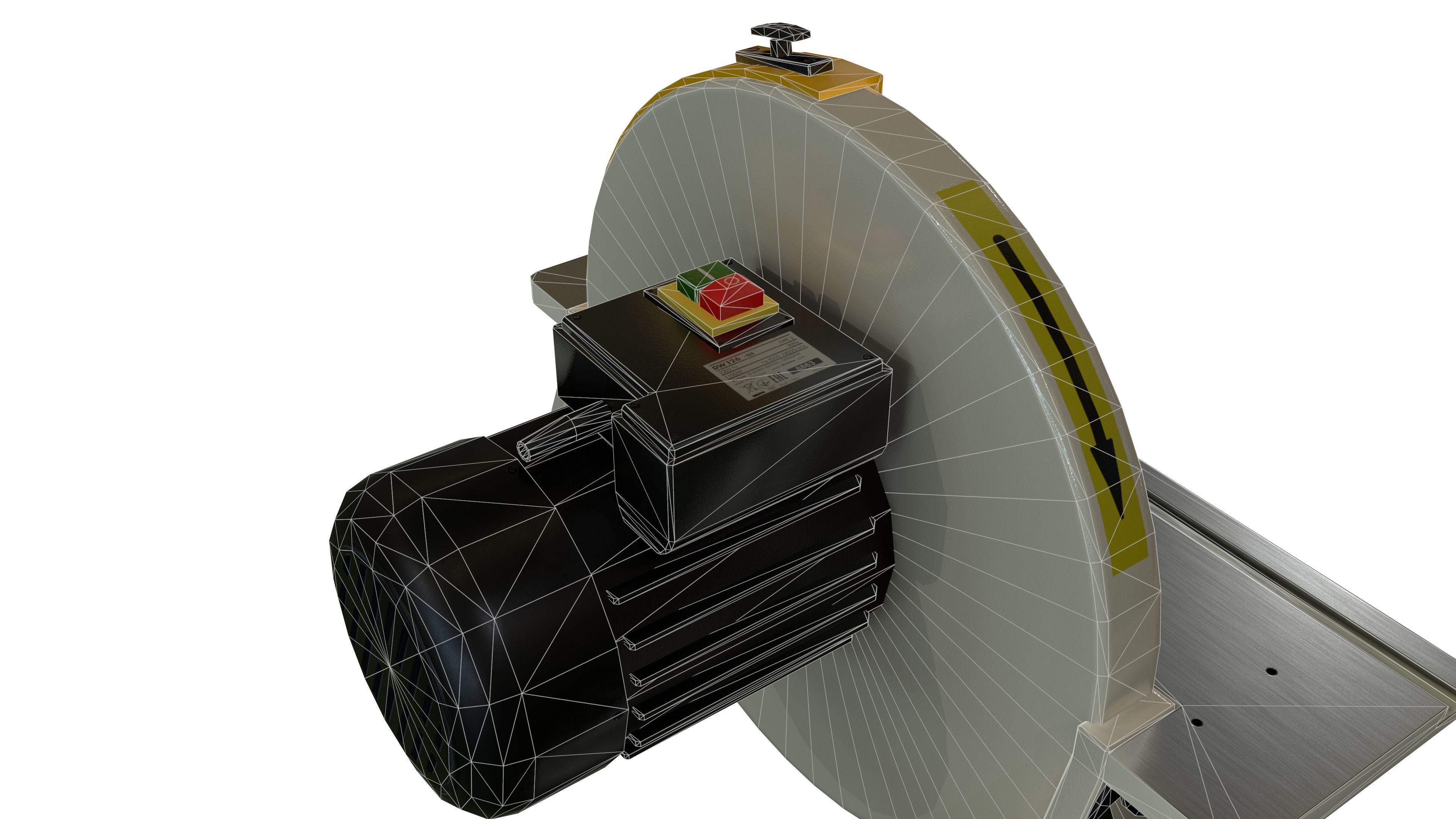 Disk sander Grind abrasive machine Clean Low-poly 3D model_10