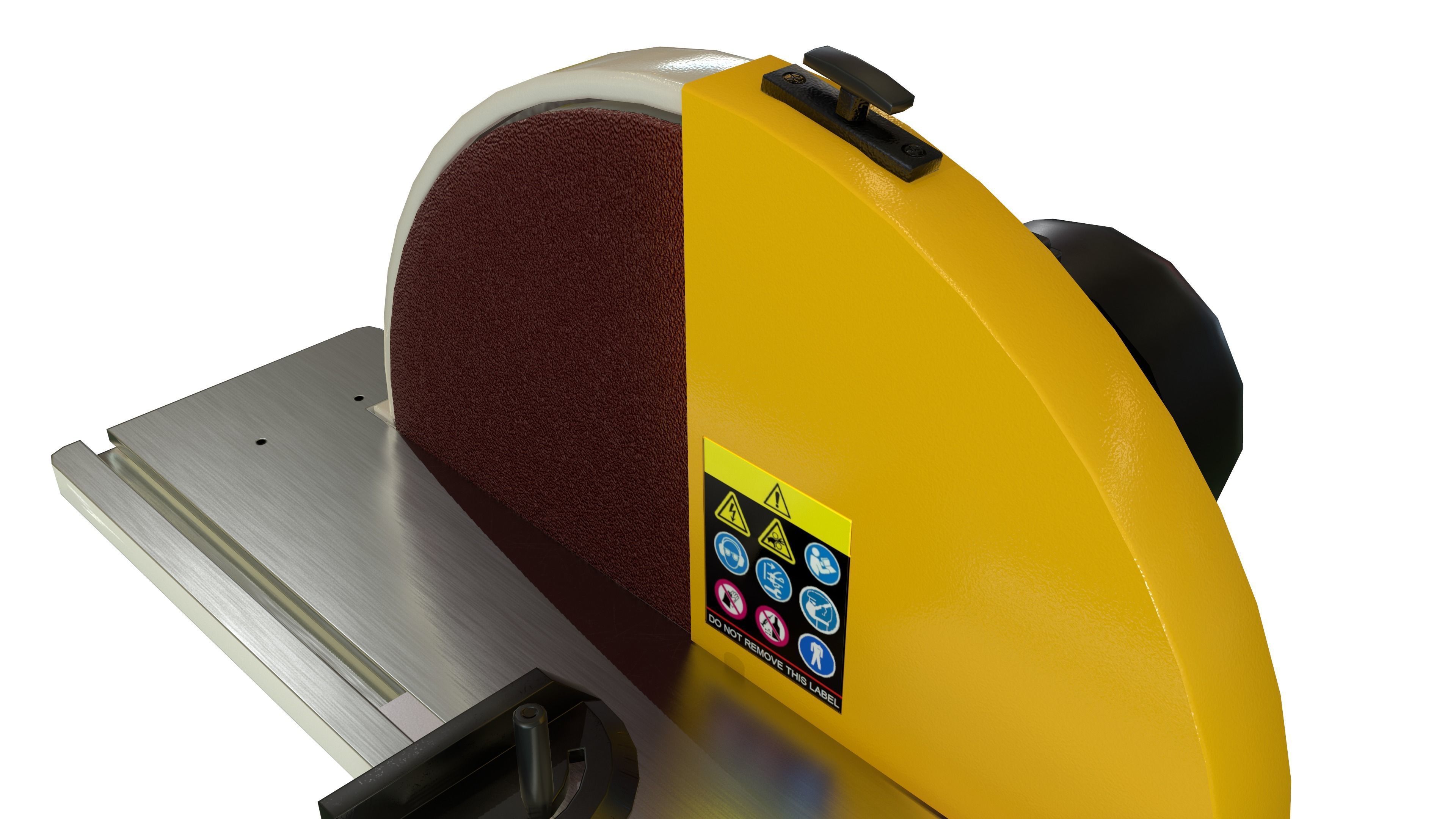 Disk sander Grind abrasive machine Clean Low-poly 3D model_7