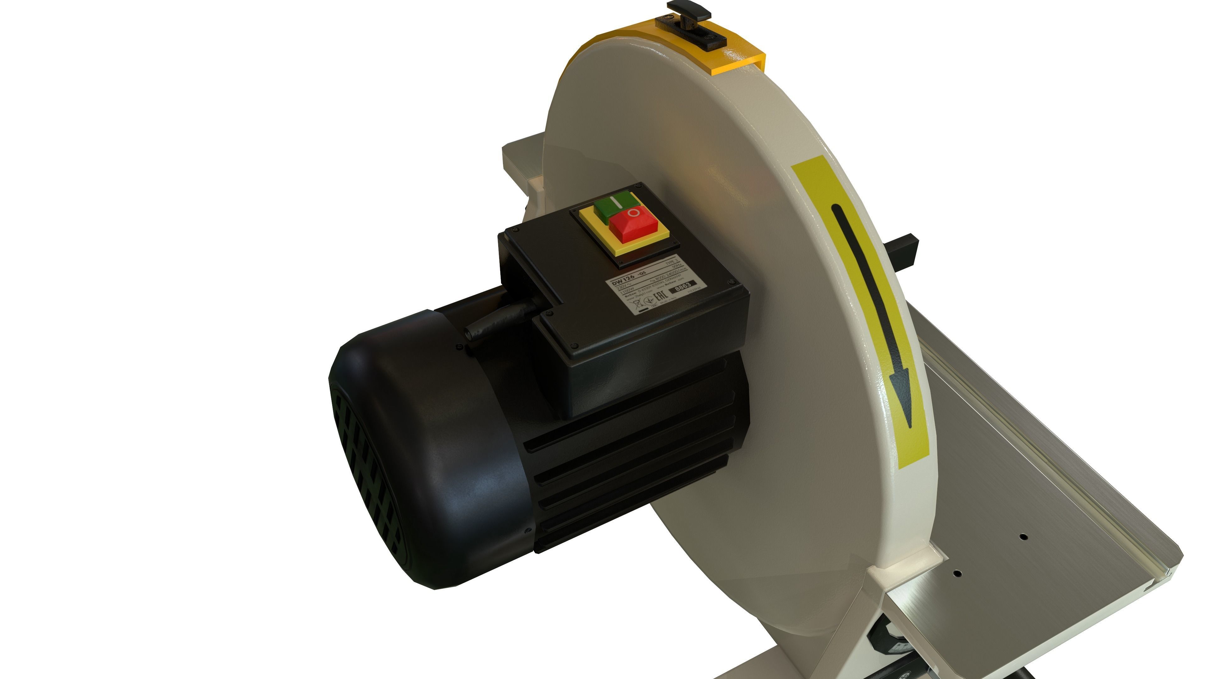Disk sander Grind abrasive machine Clean Low-poly 3D model_2