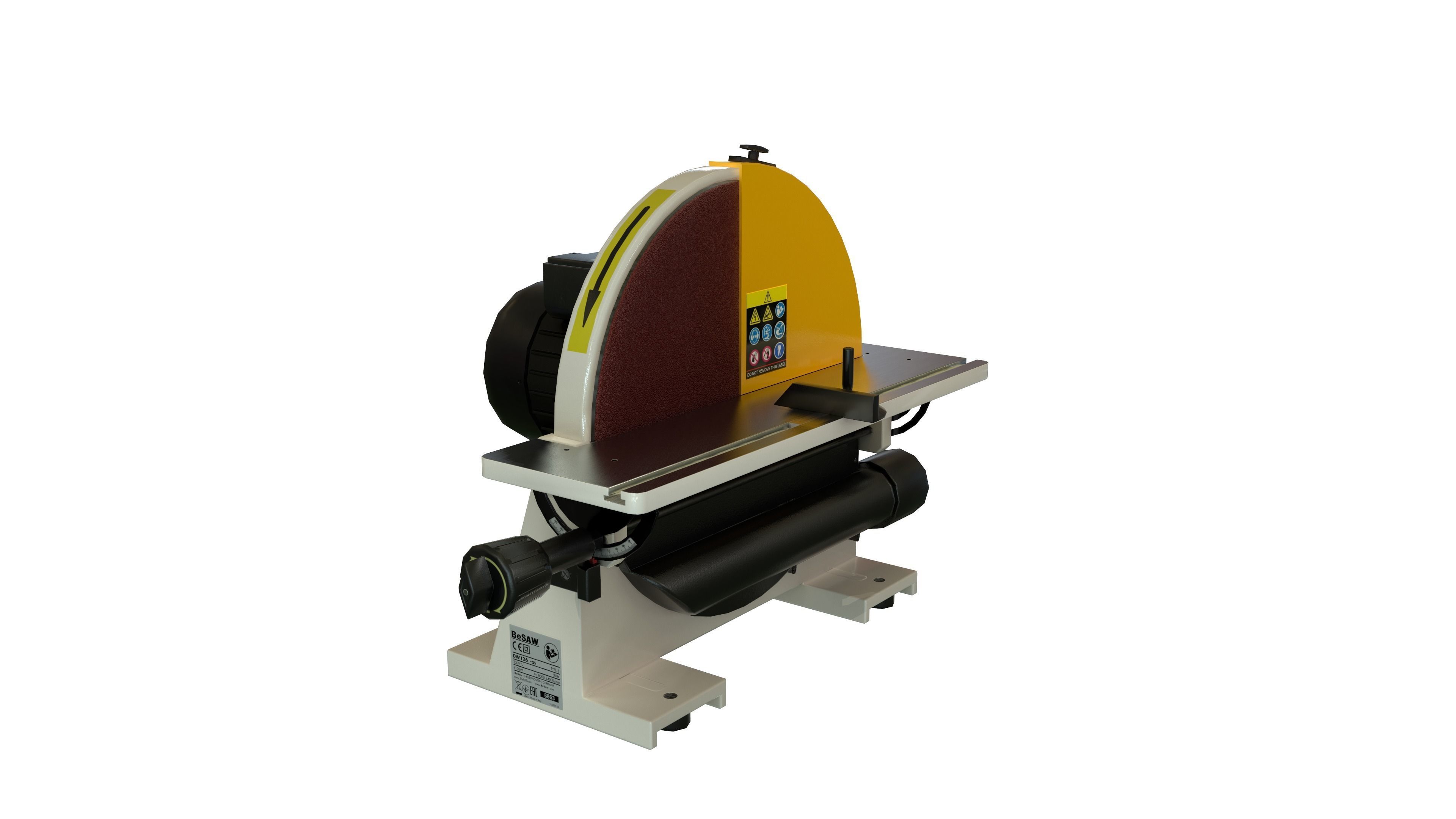Disk sander Grind abrasive machine Clean Low-poly 3D model_15