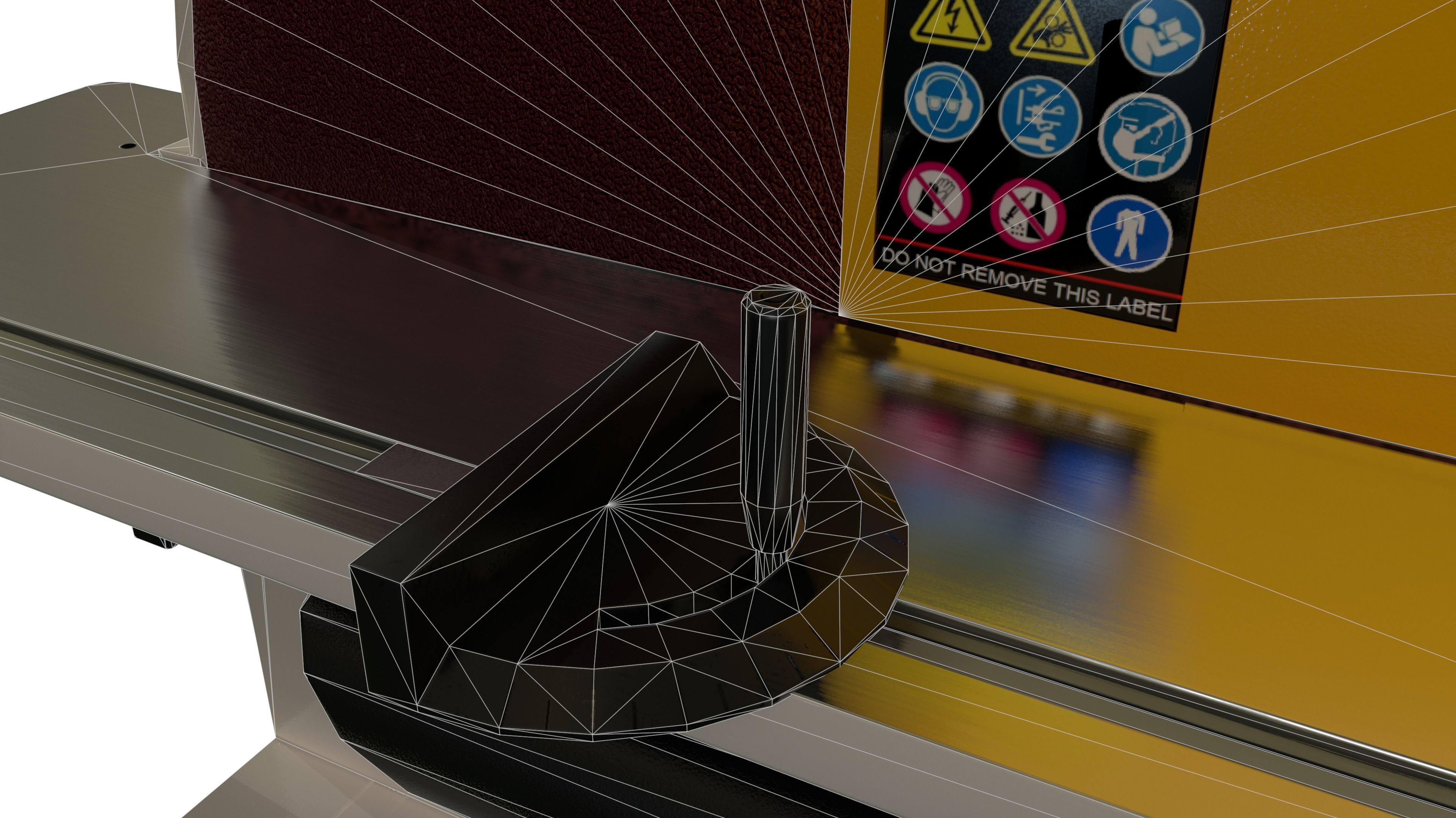 Disk sander Grind abrasive machine Clean Low-poly 3D model_3