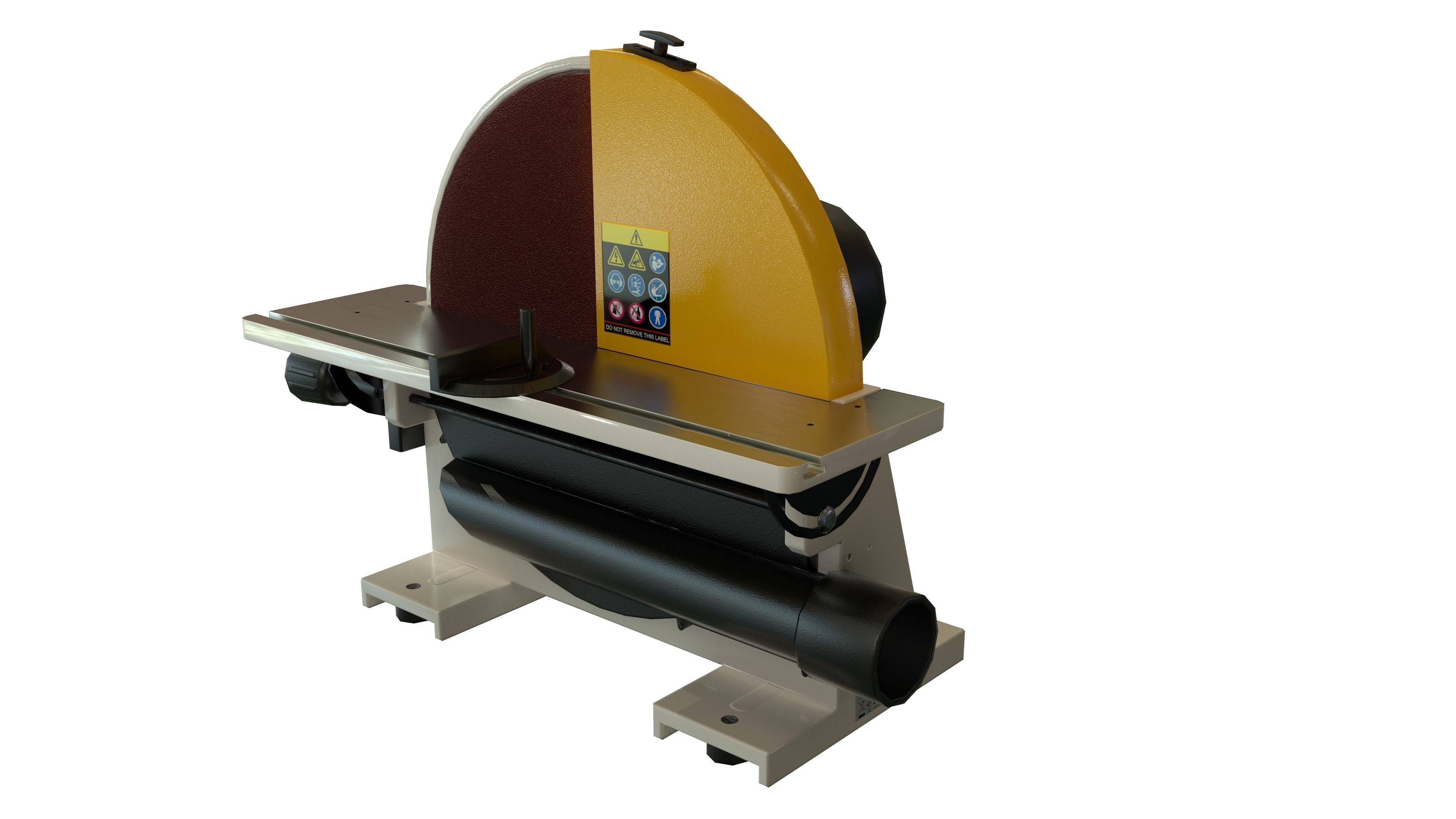 Disk sander Grind abrasive machine Clean Low-poly 3D model_16