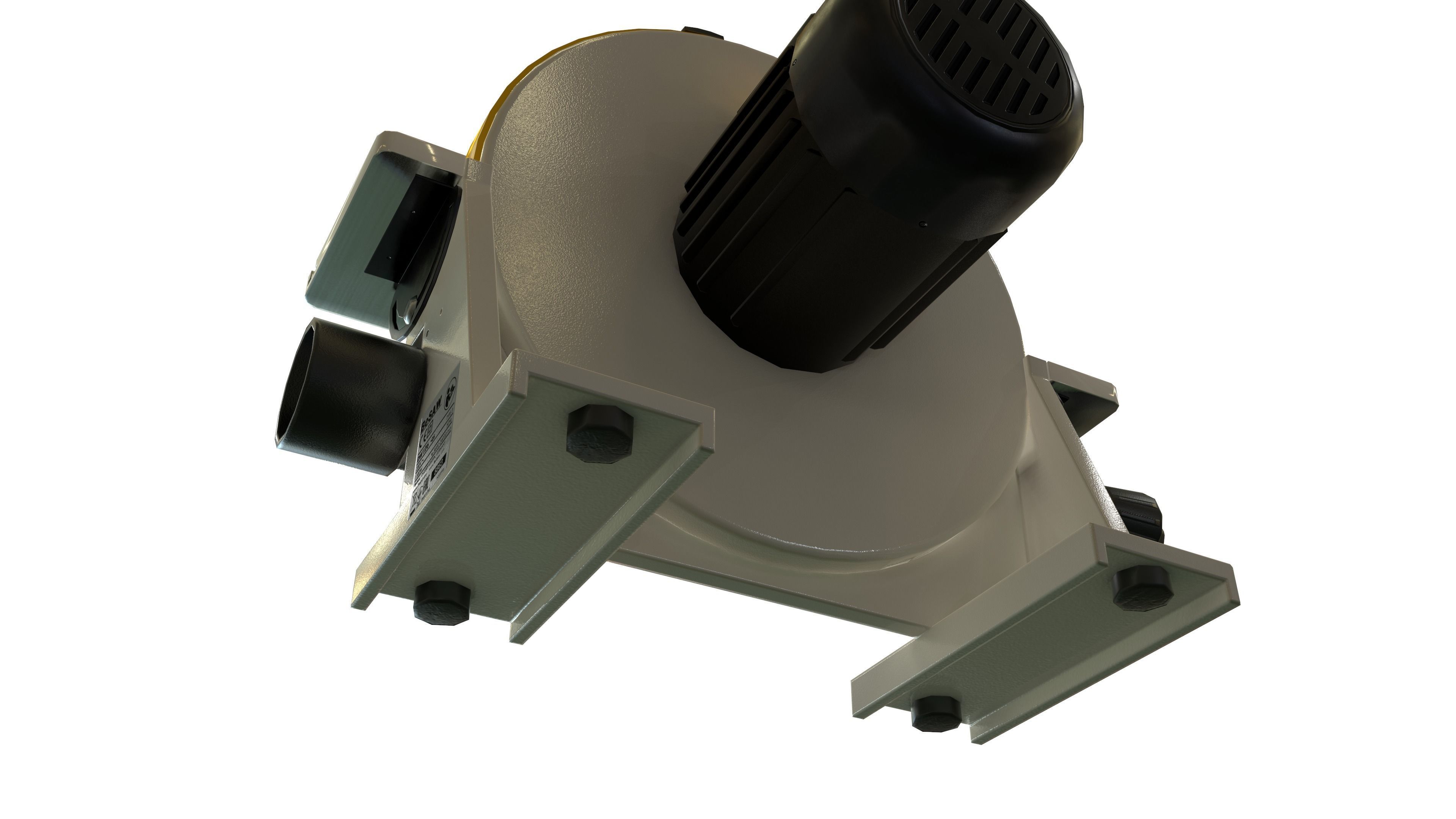 Disk sander Grind abrasive machine Clean Low-poly 3D model_12