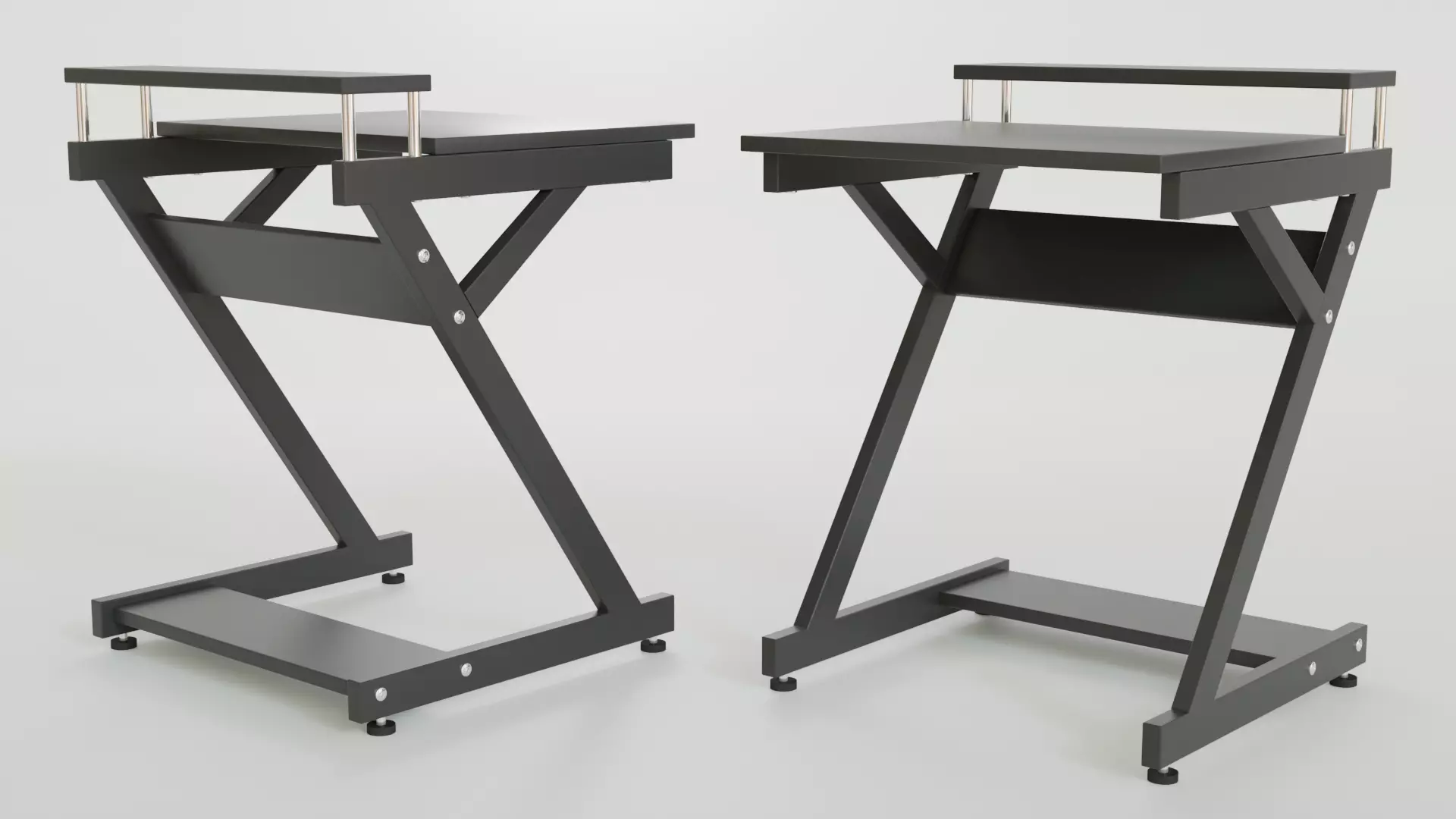 Computer gaming desk Free low-poly 3D model