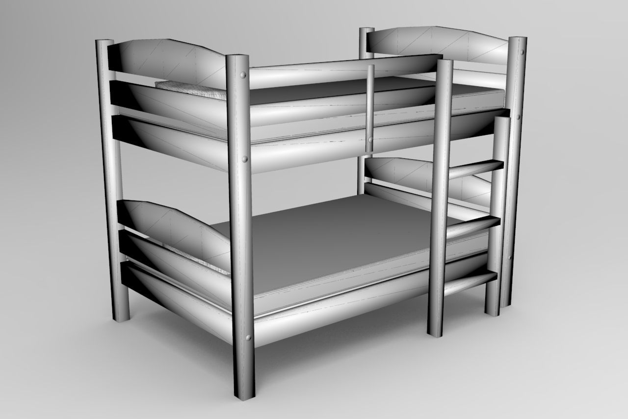 Bunk Bed 3D Model 3D model_5