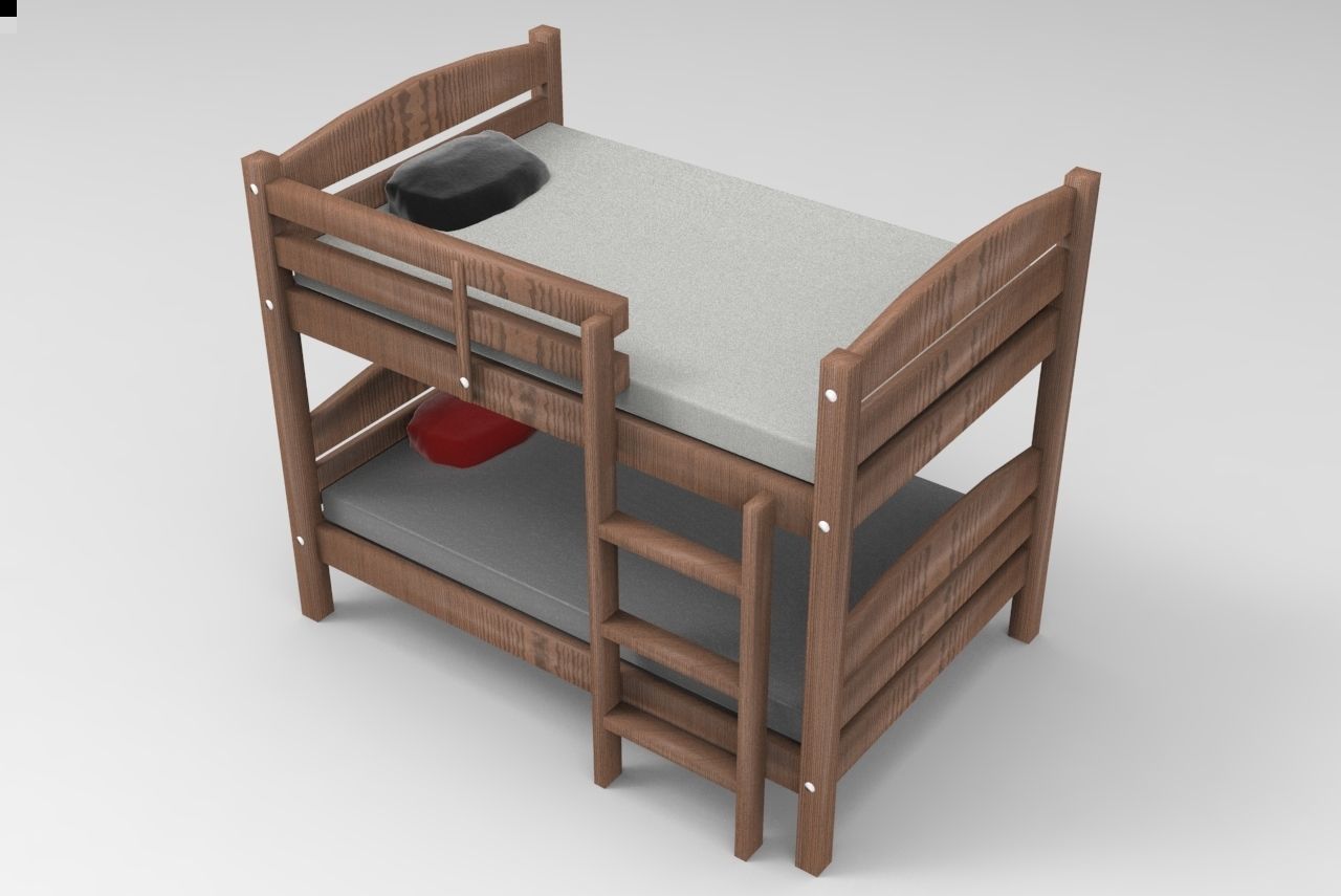 Bunk Bed 3D Model 3D model_2