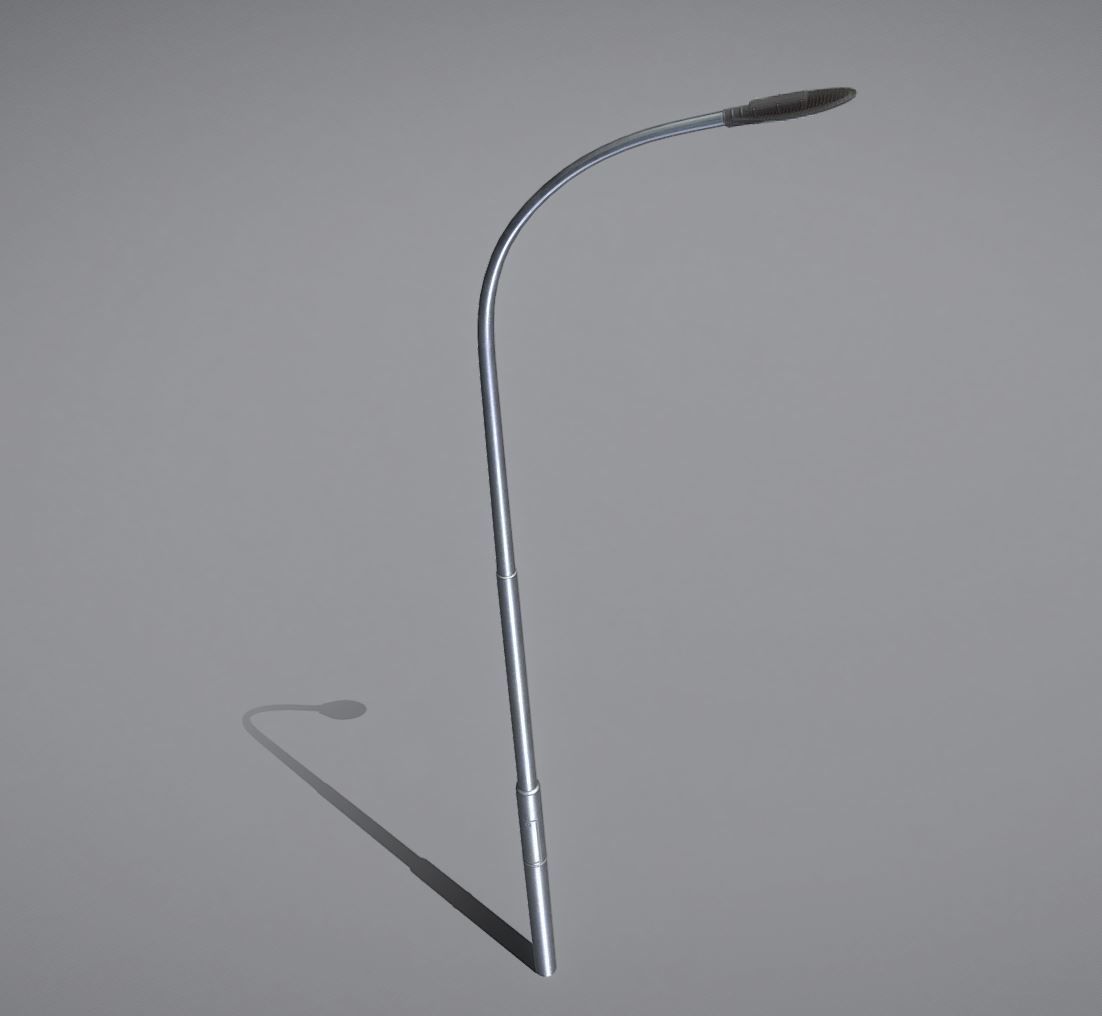 Sci-Fi Street Light 14 with pole 1 3D Model Collection_35