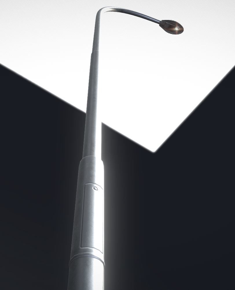 Sci-Fi Street Light 14 with pole 1 3D Model Collection_31