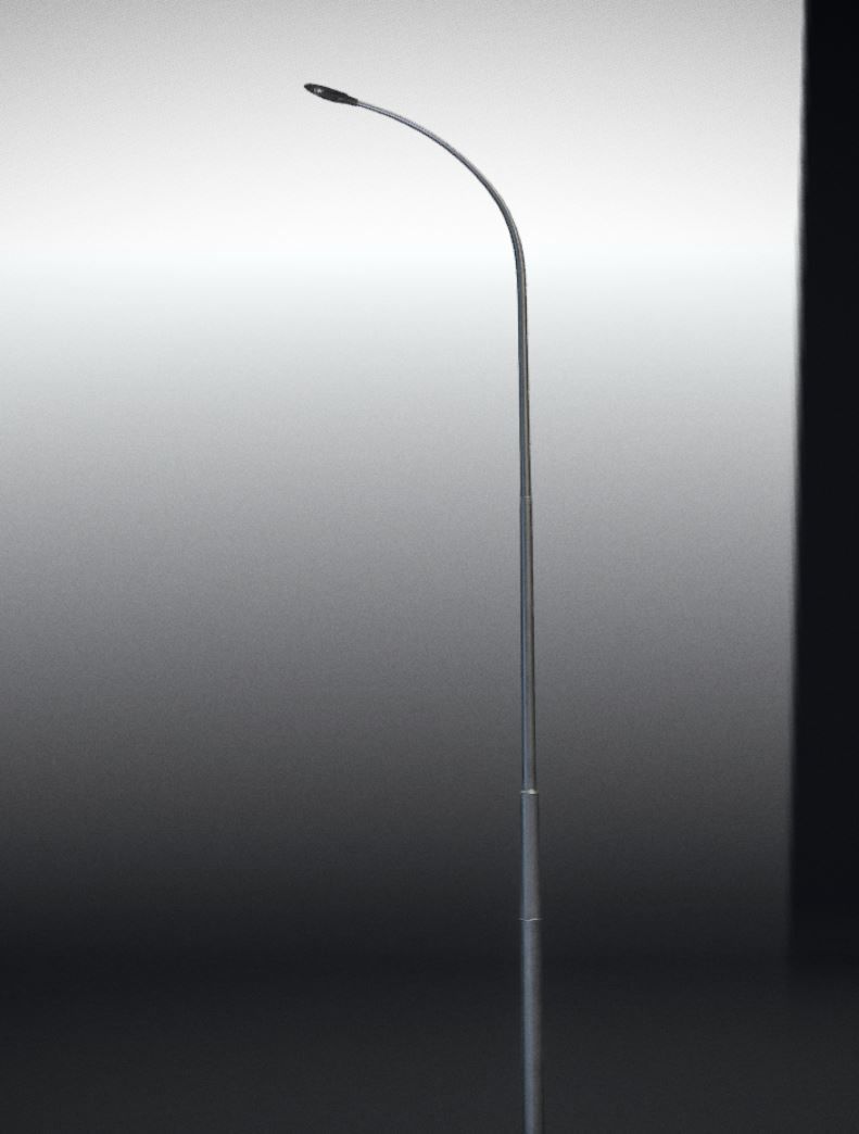 Sci-Fi Street Light 14 with pole 1 3D Model Collection_17