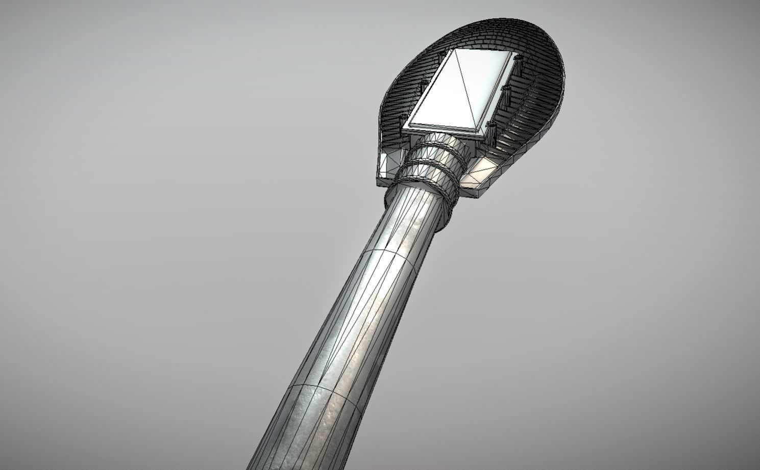 Sci-Fi Street Light 14 with pole 1 3D Model Collection_13
