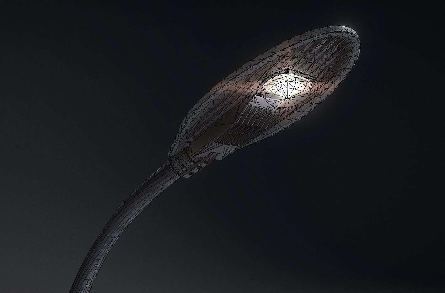 Sci-Fi Street Light 14 with pole 1 3D Model Collection_29