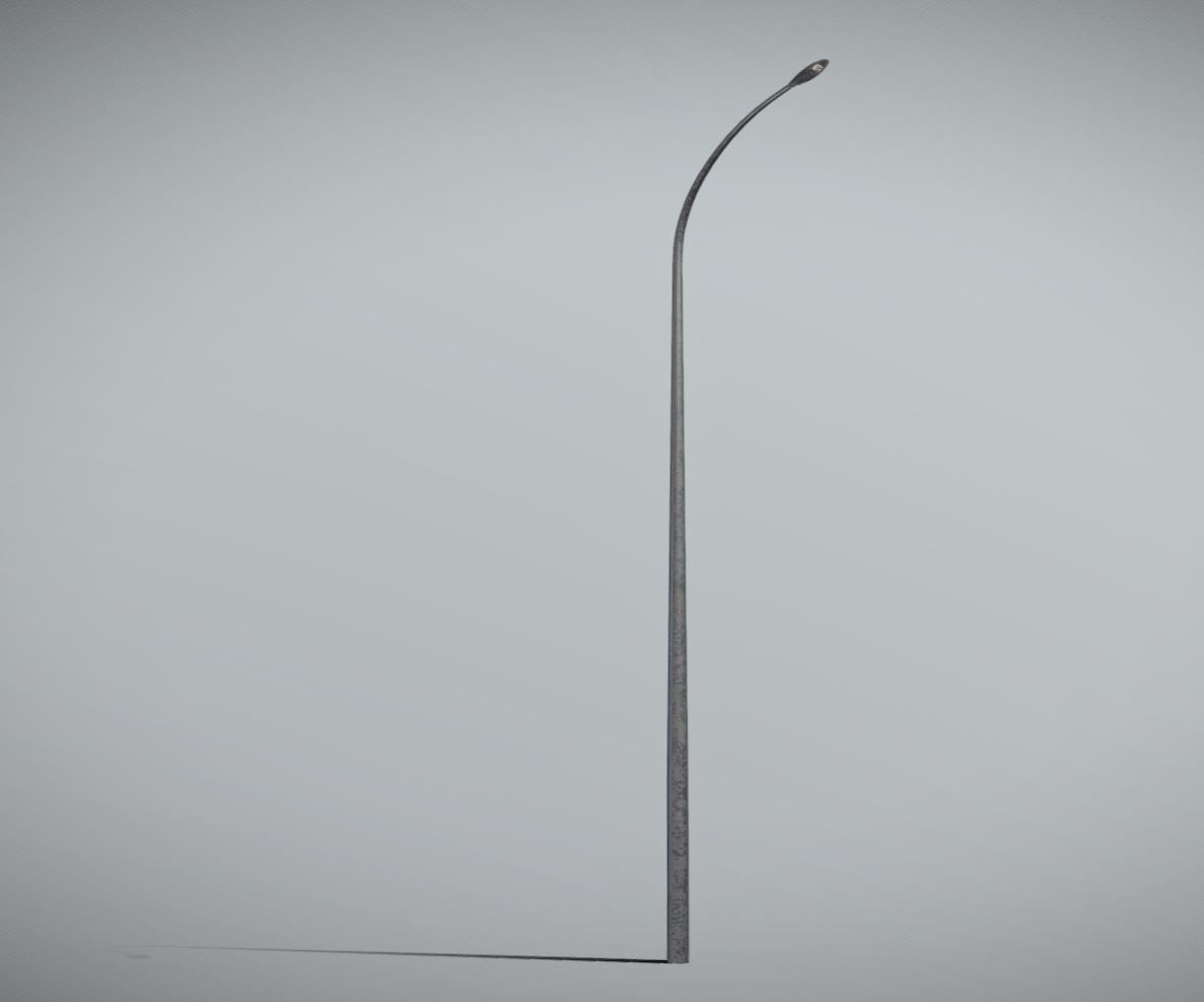 Sci-Fi Street Light 14 with pole 1 3D Model Collection_7
