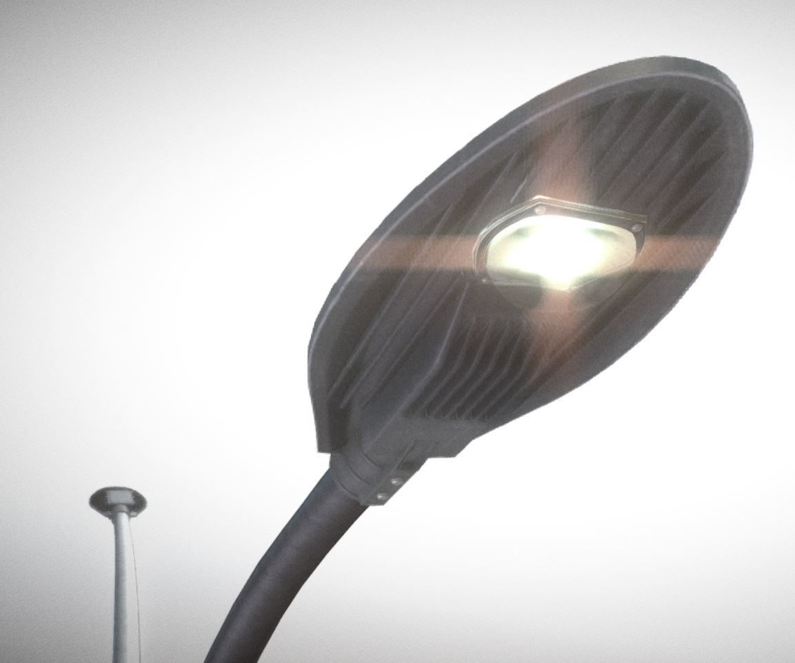 Sci-Fi Street Light 14 with pole 1 3D Model Collection_15