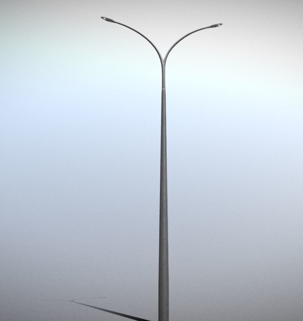 Sci-Fi Street Light 14 with pole 1 3D Model Collection_14