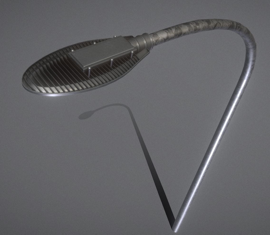 Sci-Fi Street Light 14 with pole 1 3D Model Collection_28