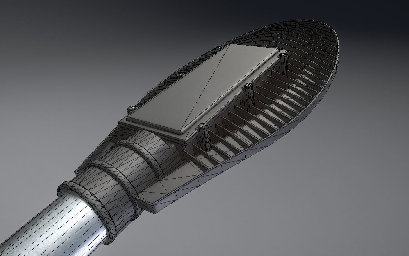 Sci-Fi Street Light 14 with pole 1 3D Model Collection_41