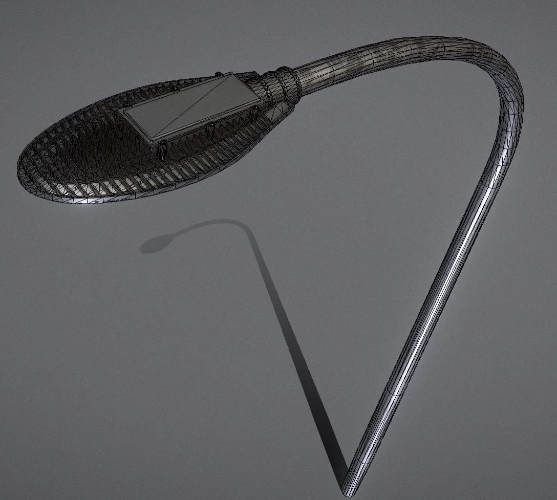 Sci-Fi Street Light 14 with pole 1 3D Model Collection_30