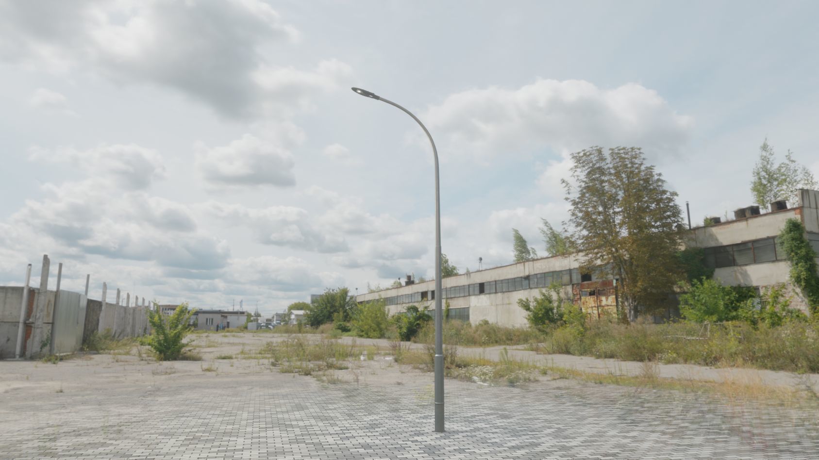 Sci-Fi Street Light 14 with pole 1 3D Model Collection_37