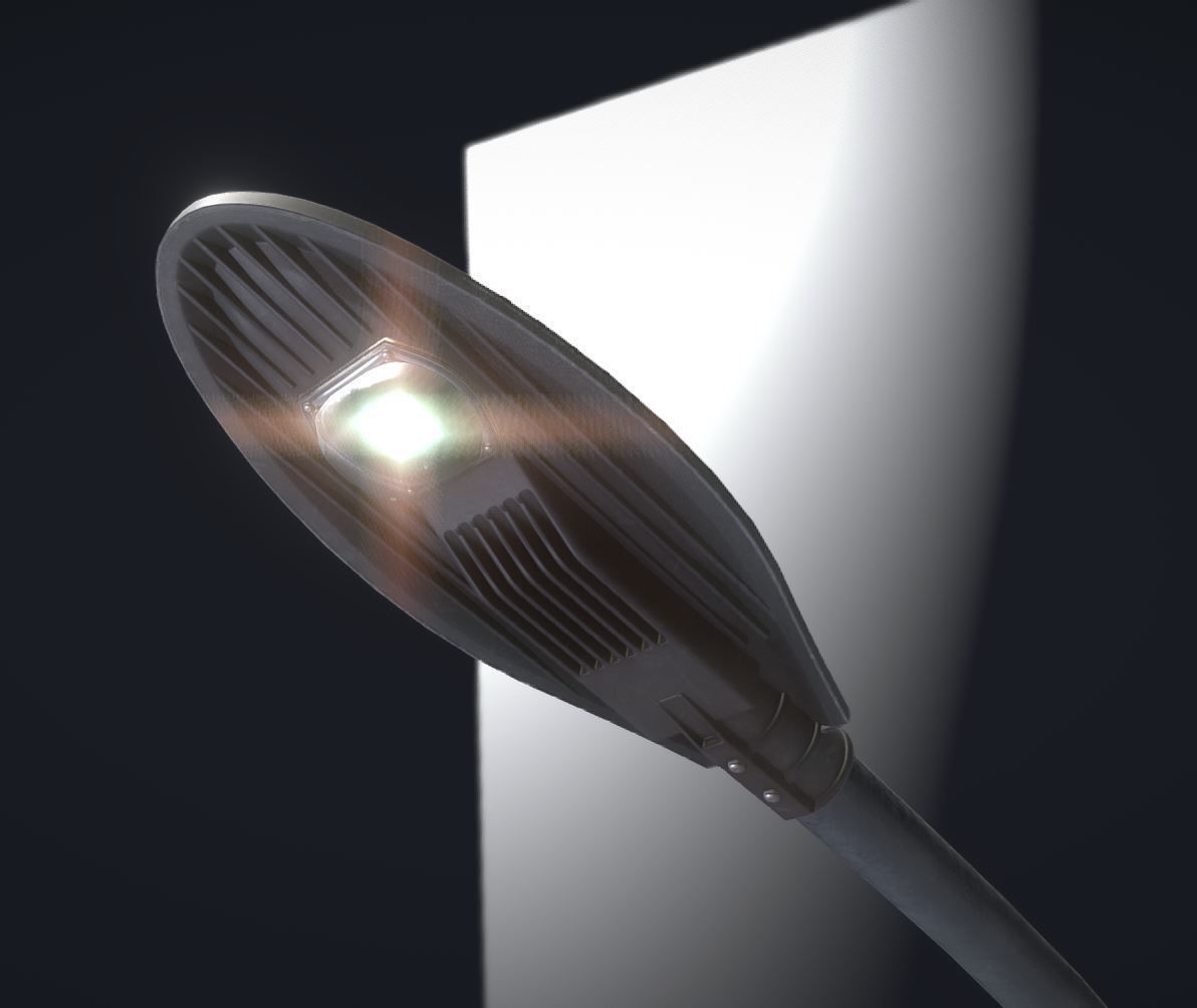 Sci-Fi Street Light 14 with pole 1 3D Model Collection_40