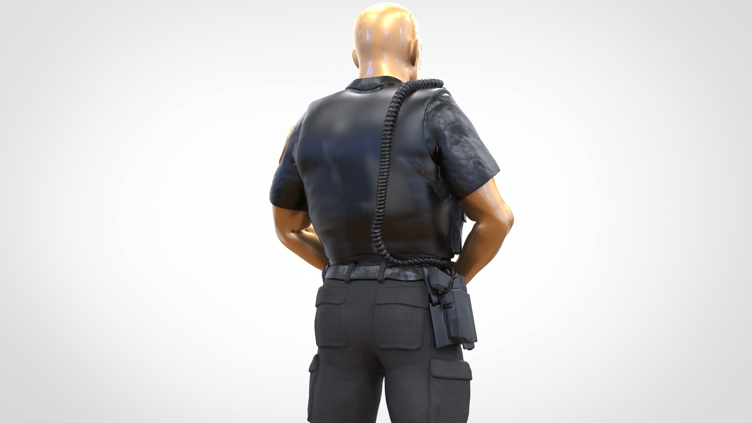 N1 American Police Officer Miniature Updated Pose 3D print model_25