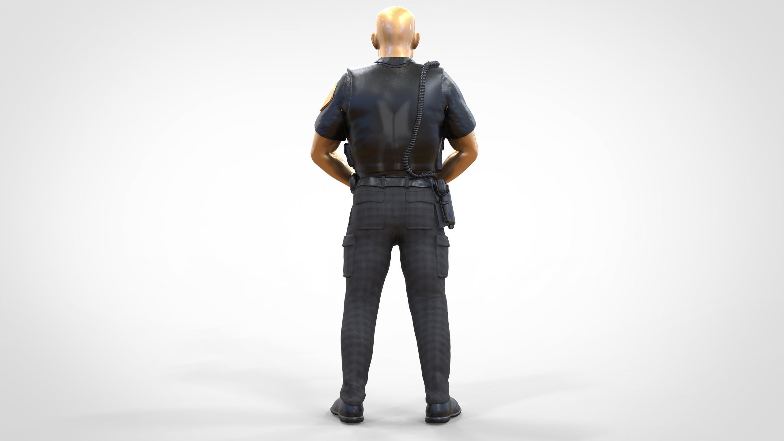 N1 American Police Officer Miniature Updated Pose 3D print model_14