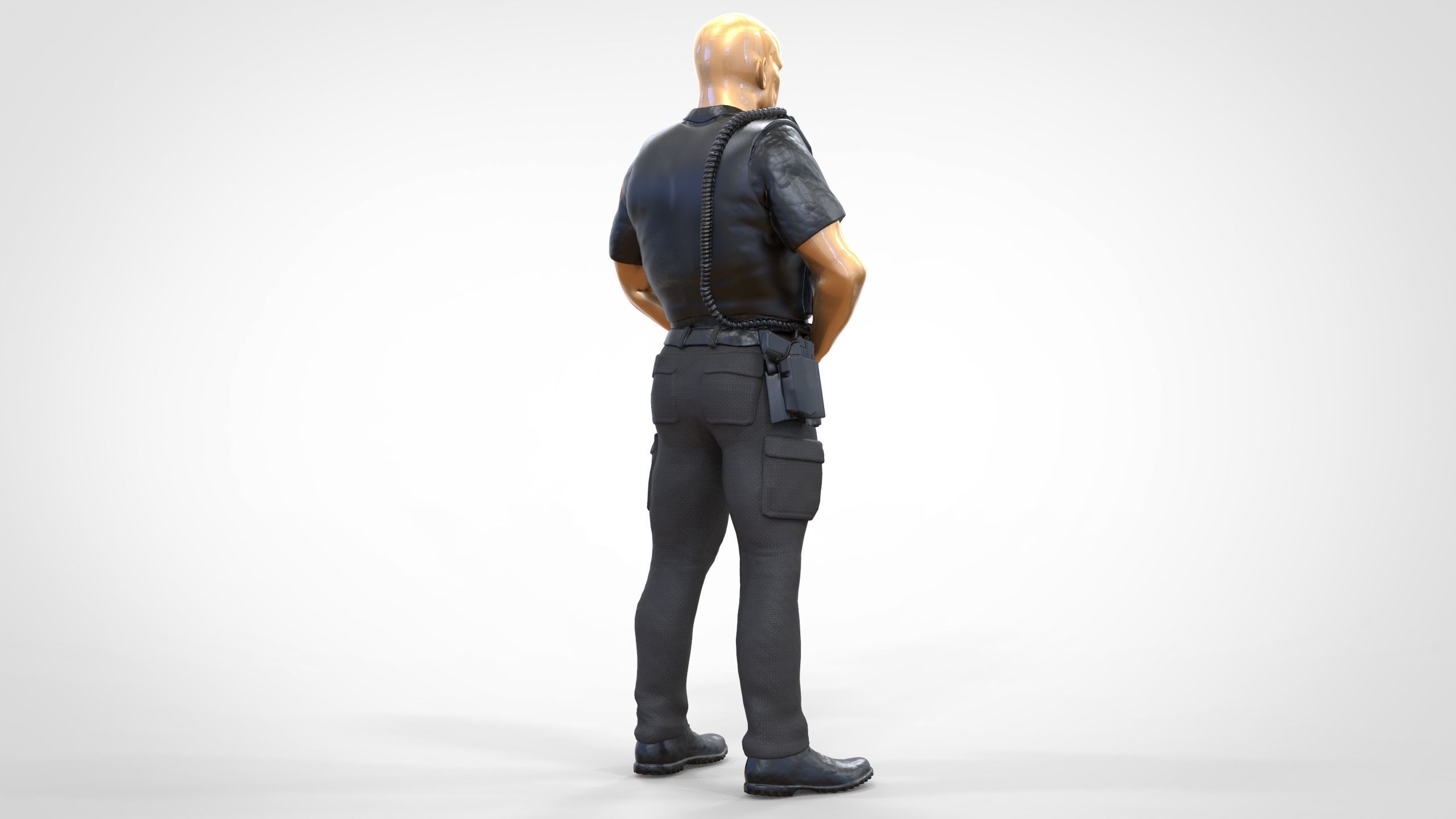 N1 American Police Officer Miniature Updated Pose 3D print model_16
