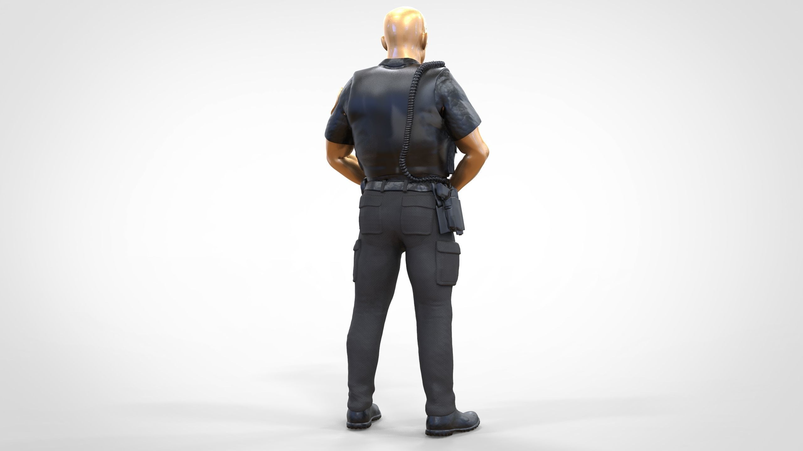 N1 American Police Officer Miniature Updated Pose 3D print model_15