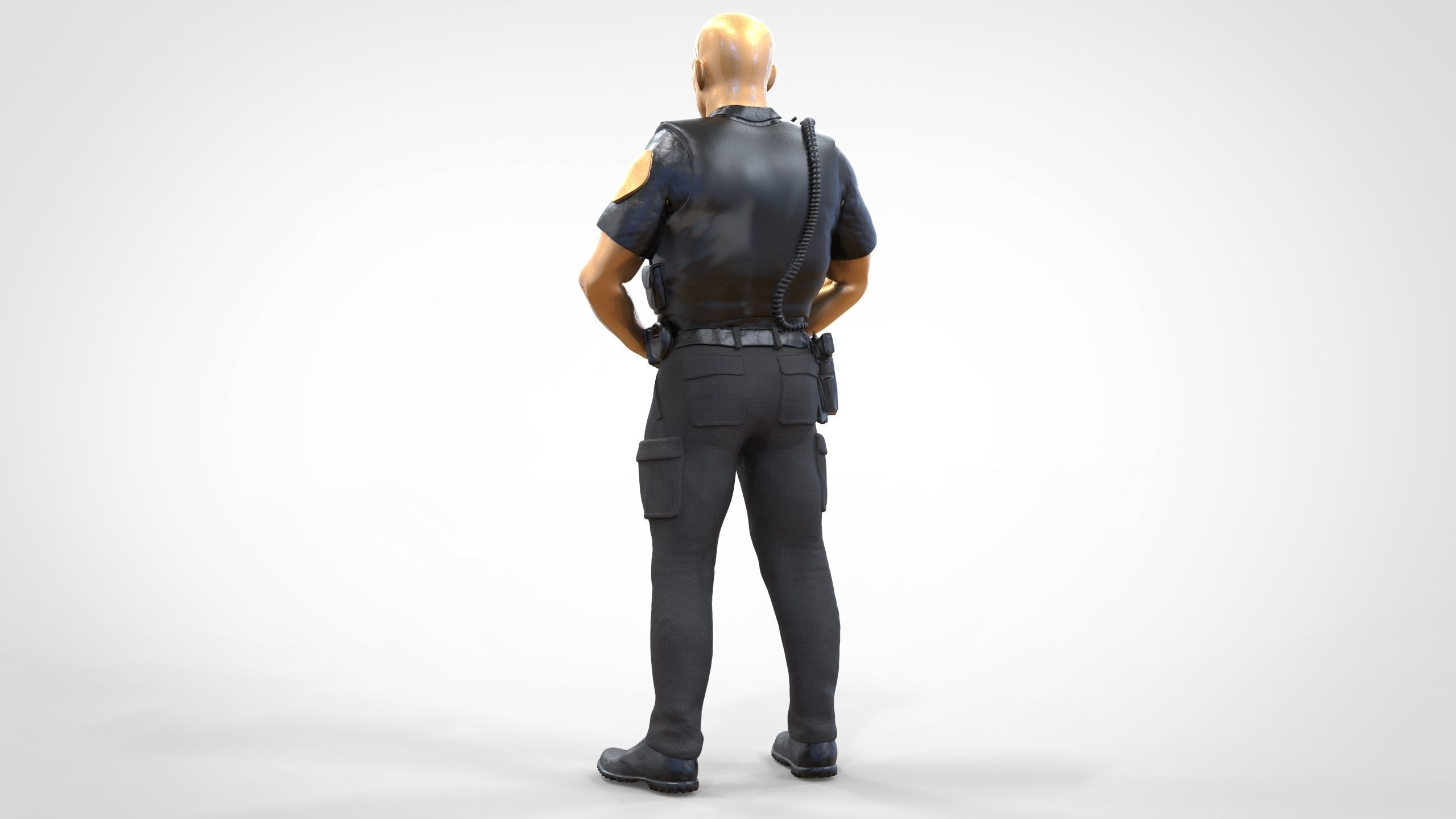 N1 American Police Officer Miniature Updated Pose 3D print model_12