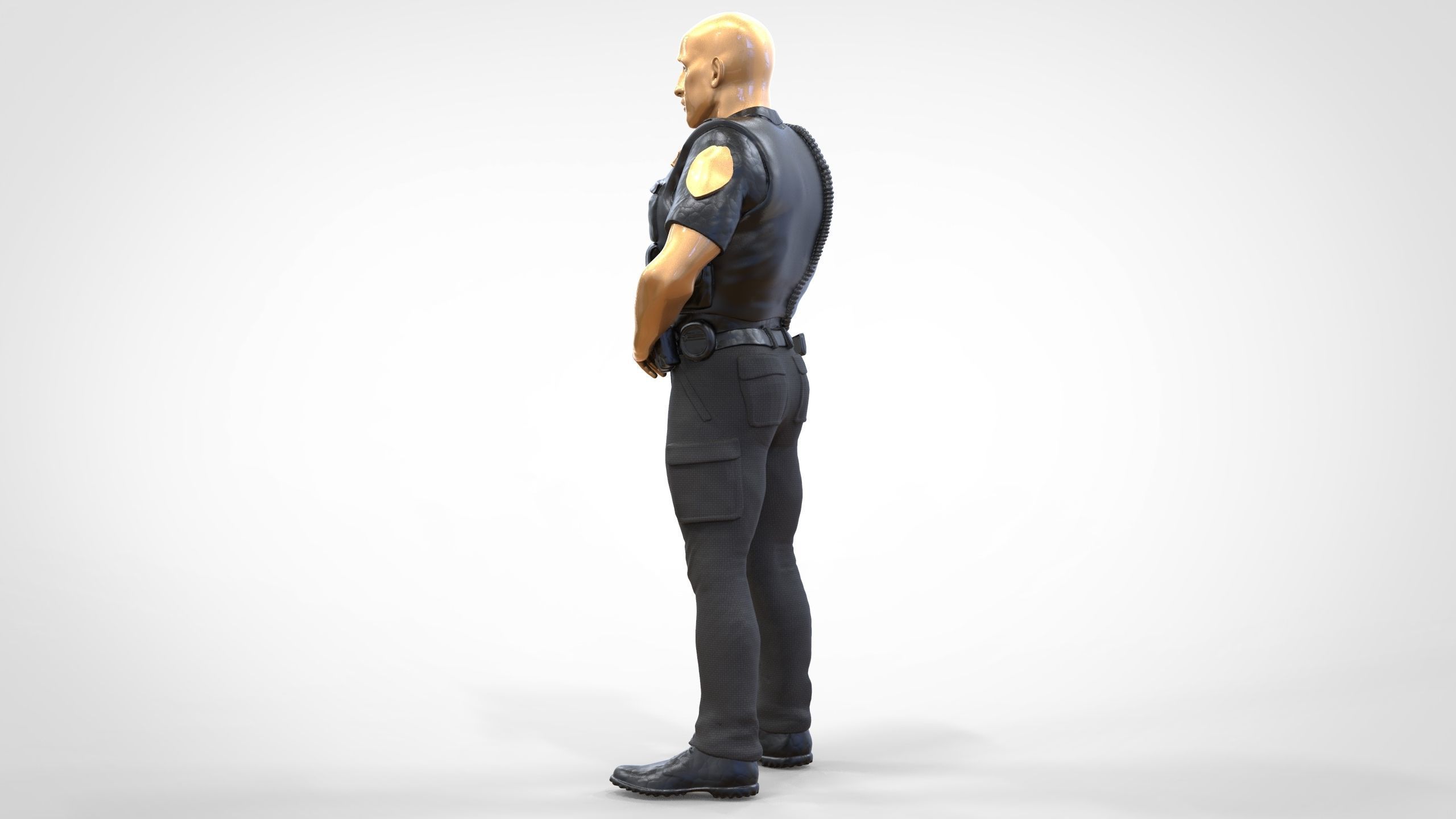 N1 American Police Officer Miniature Updated Pose 3D print model_9