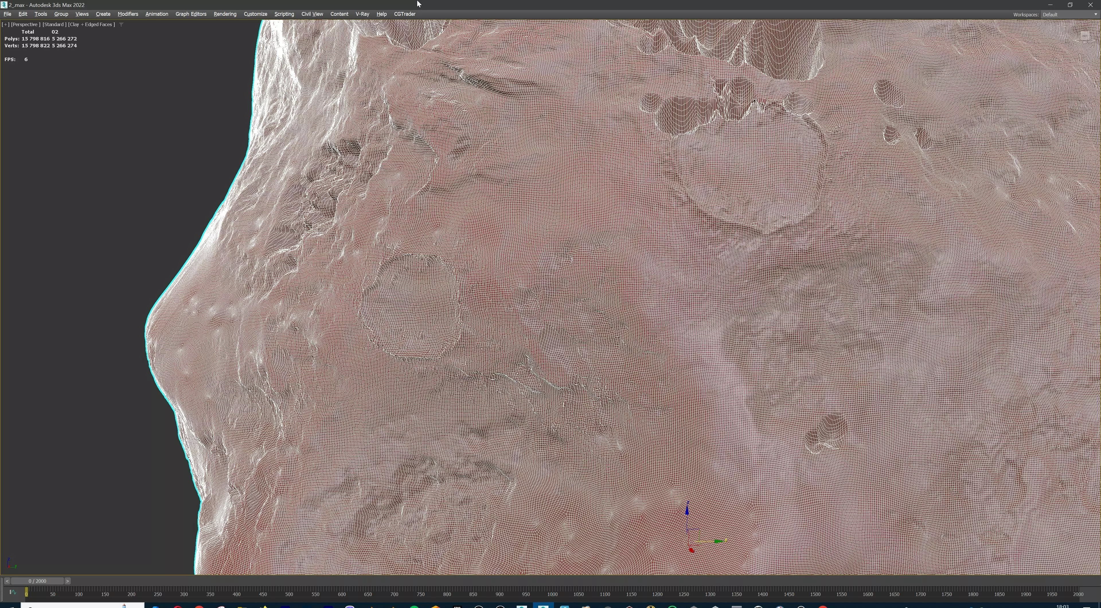 Detailed asteroids high-poly set  3D model_36