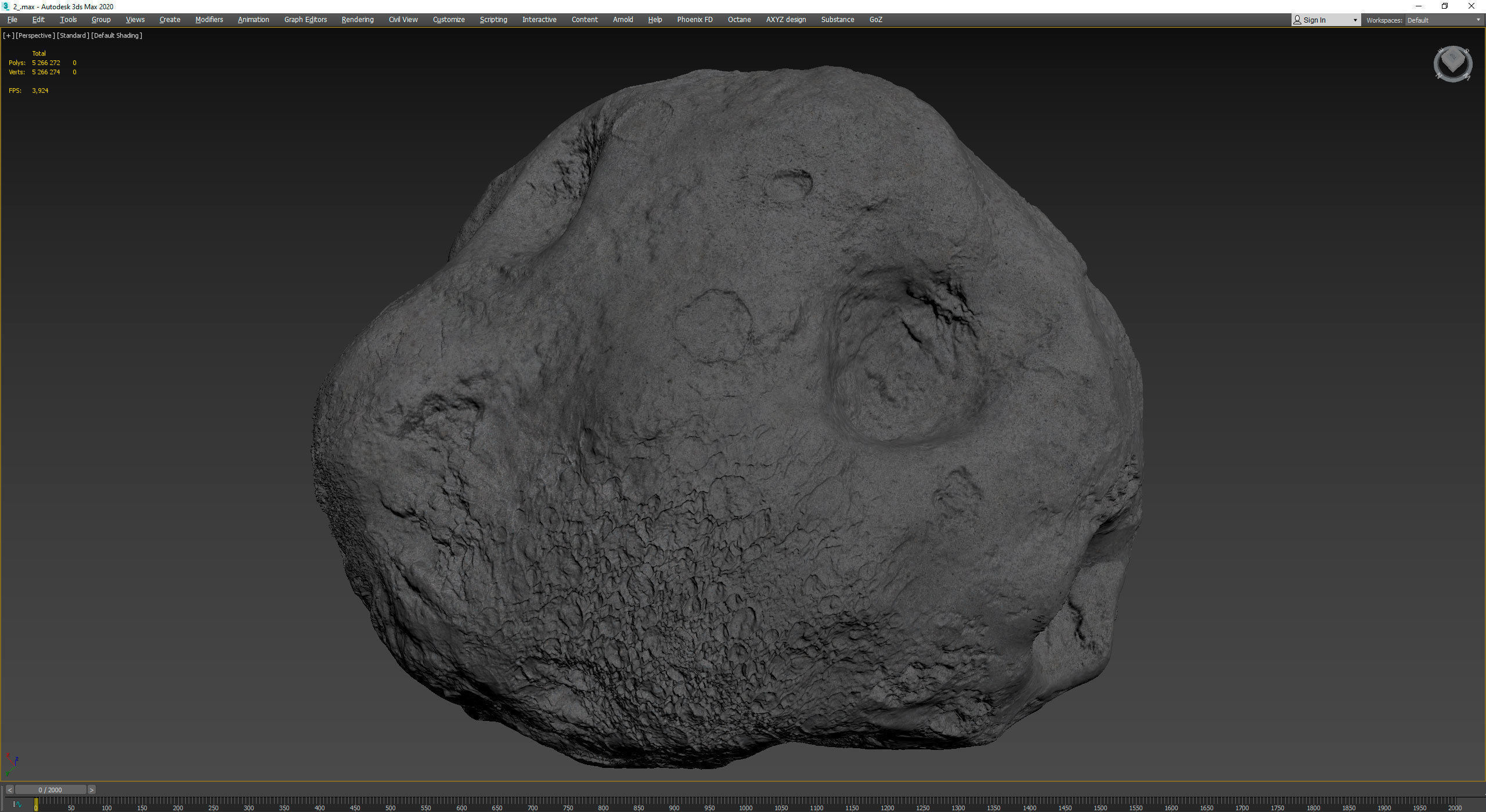 Detailed asteroids high-poly set  3D model_24