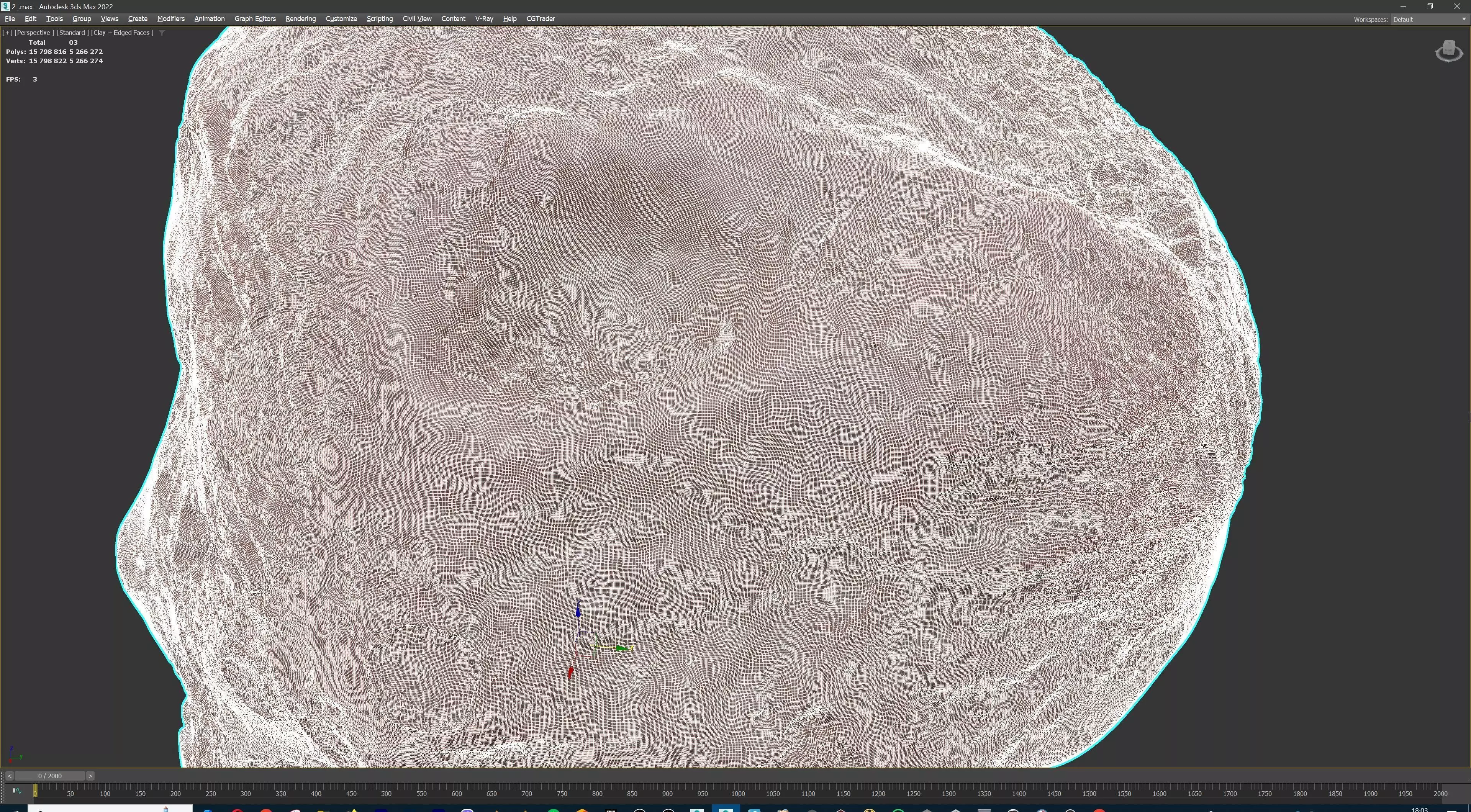 Detailed asteroids high-poly set  3D model_38