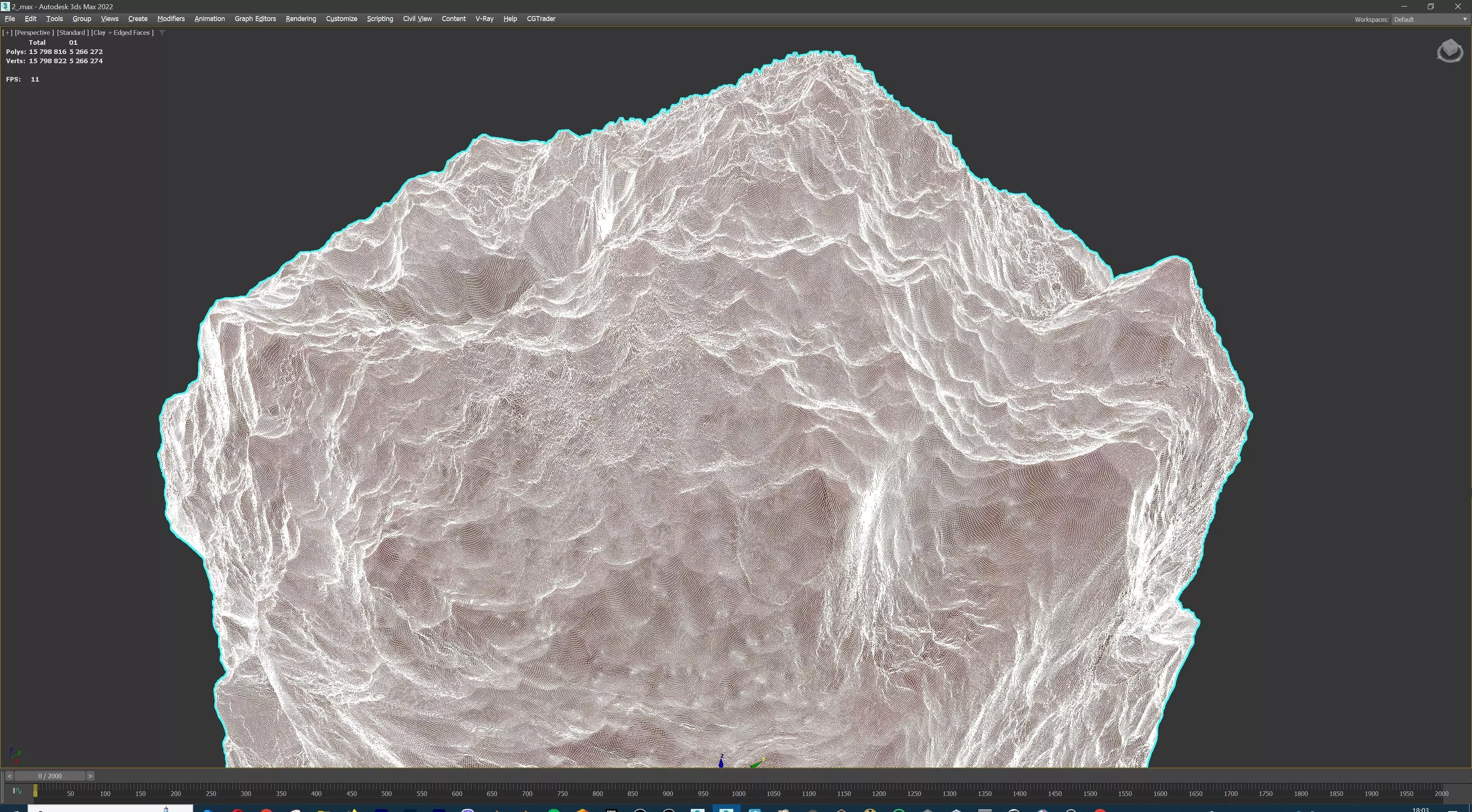 Detailed asteroids high-poly set  3D model_35