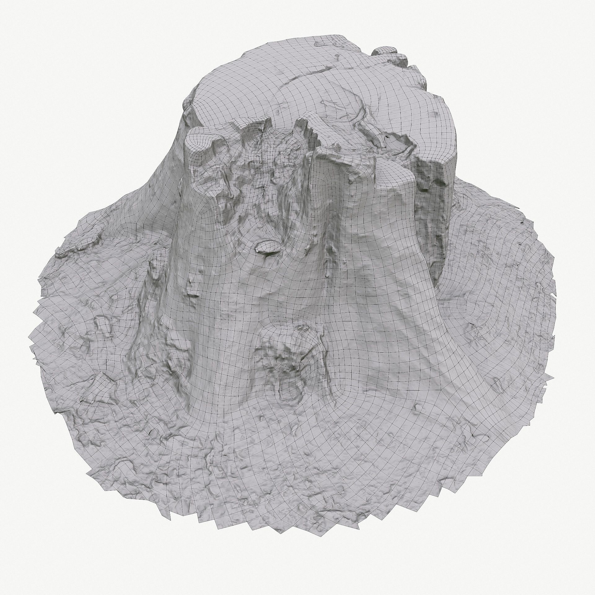 3D Scan BPR Tree Stump Collection model Low-poly 3D model_122