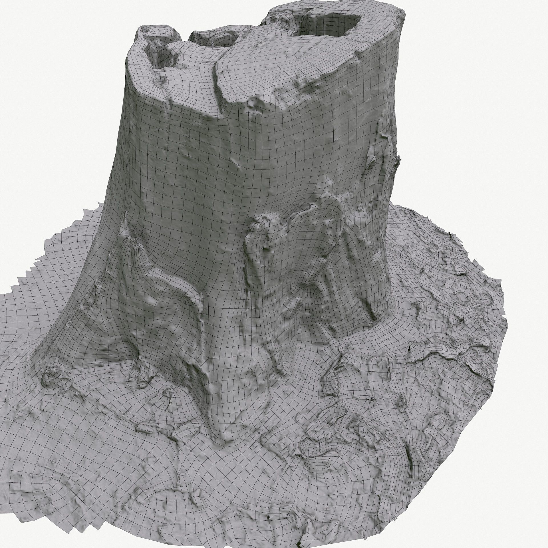 3D Scan BPR Tree Stump Collection model Low-poly 3D model_110